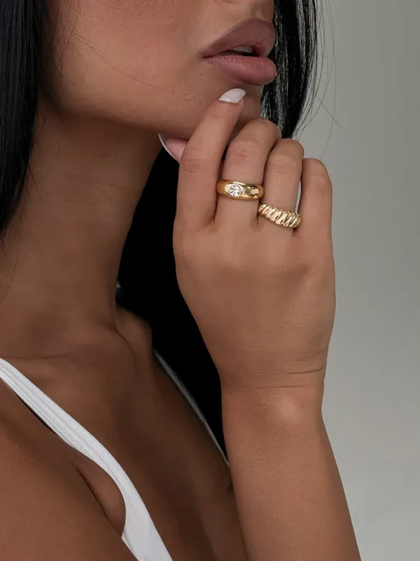 Solarah Ring Pack Gold made by Princess Polly