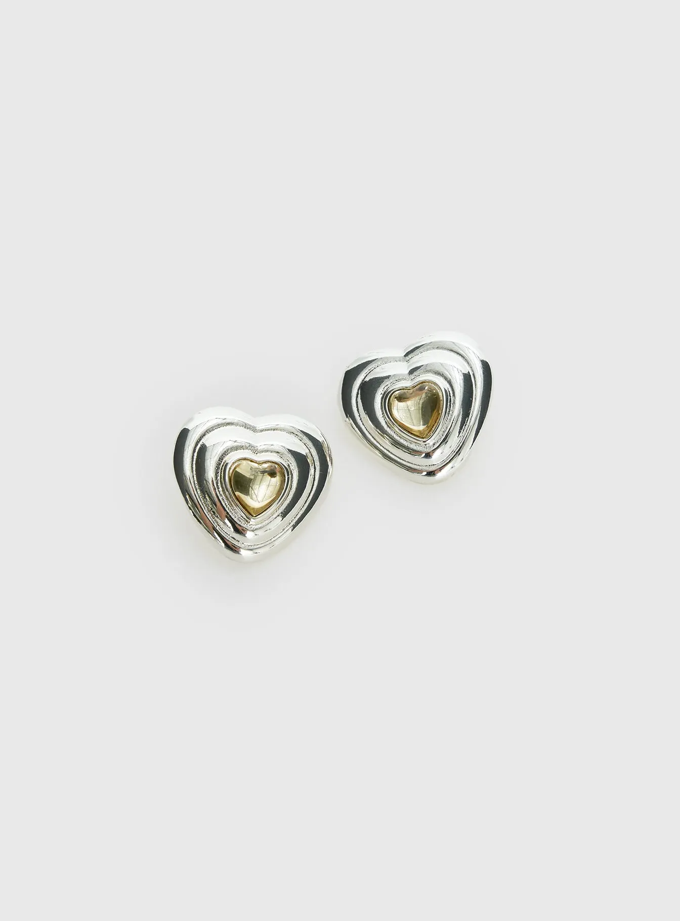 Missouri Stud Earrings Silver / Butter sold by Princess Polly product image thumbnail 3