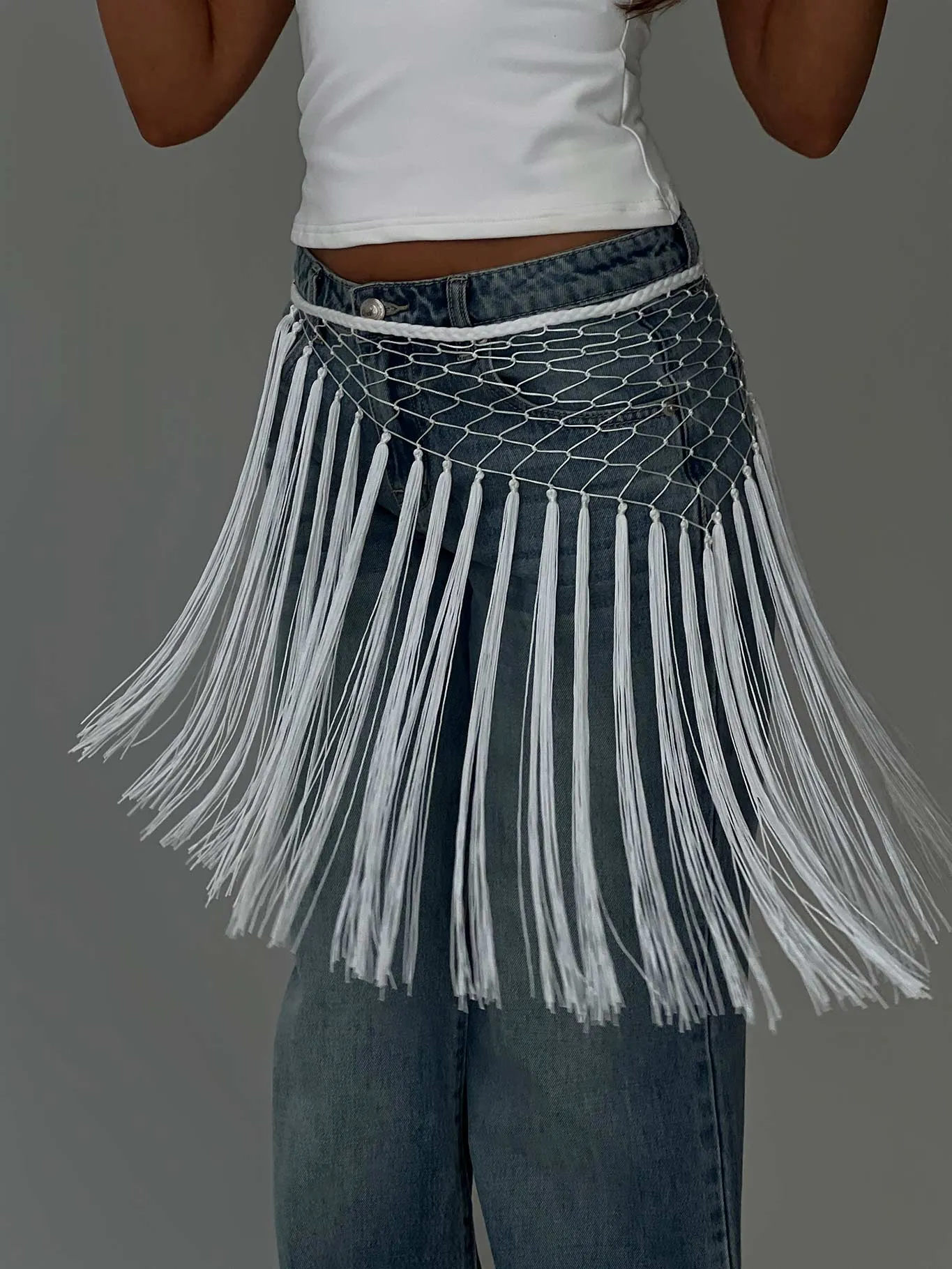 Karlotta Tassel Sarong White sold by Princess Polly