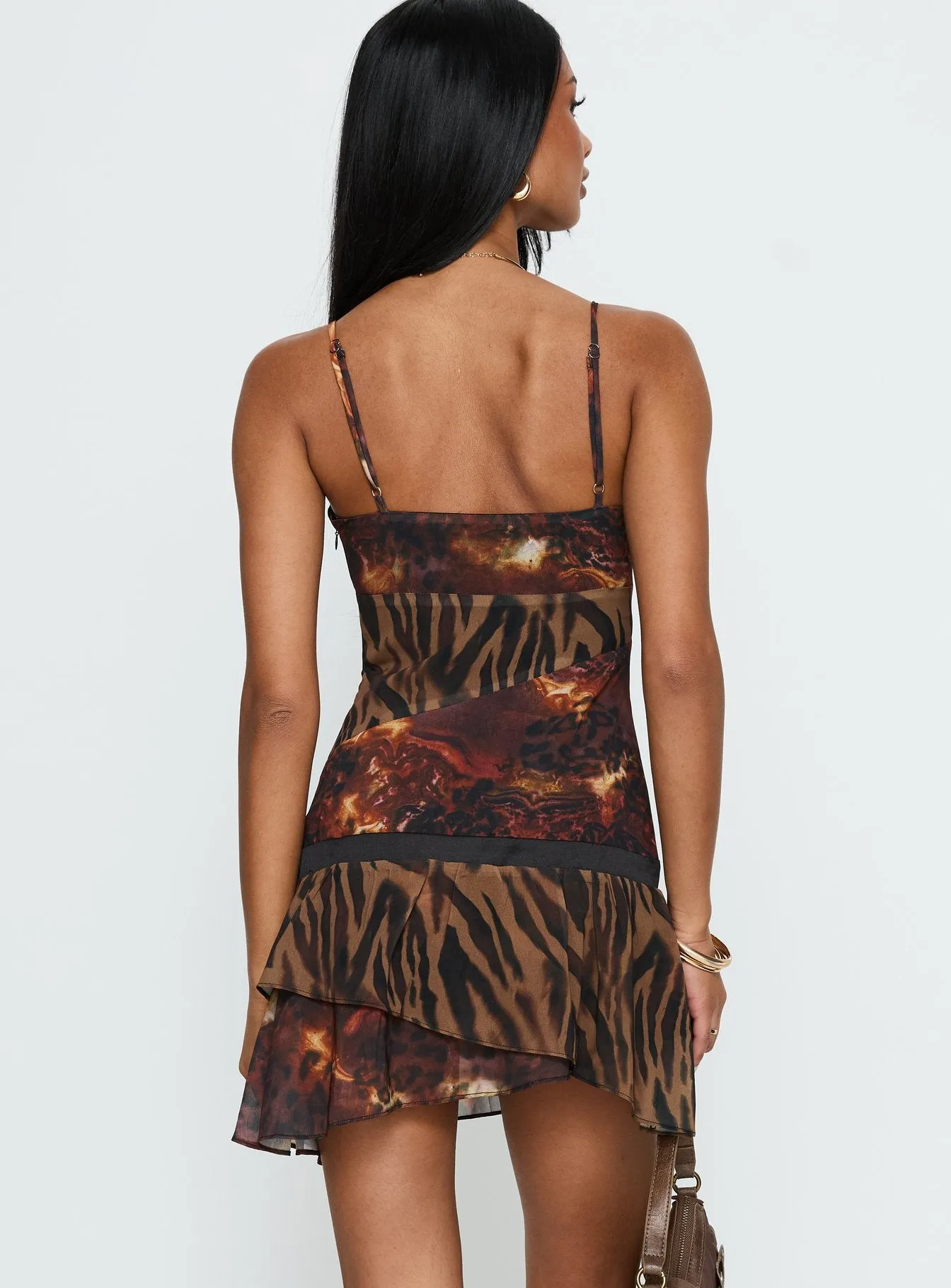 Wild Horizon Spliced Mini Dress Animal sold by Princess Polly product image thumbnail 5
