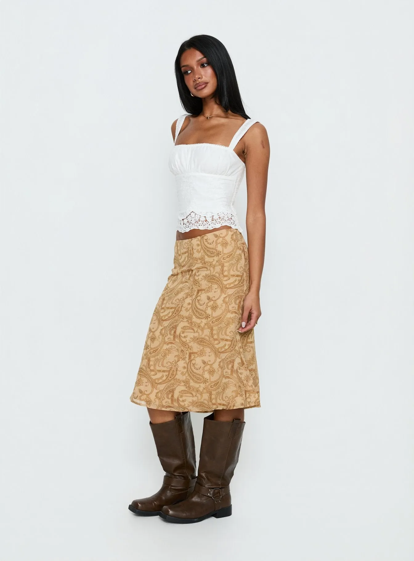 Moses Midi Skirt Paisley sold by Princess Polly product image thumbnail 4