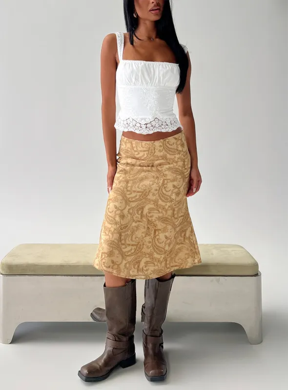 Moses Midi Skirt Paisley made by Princess Polly