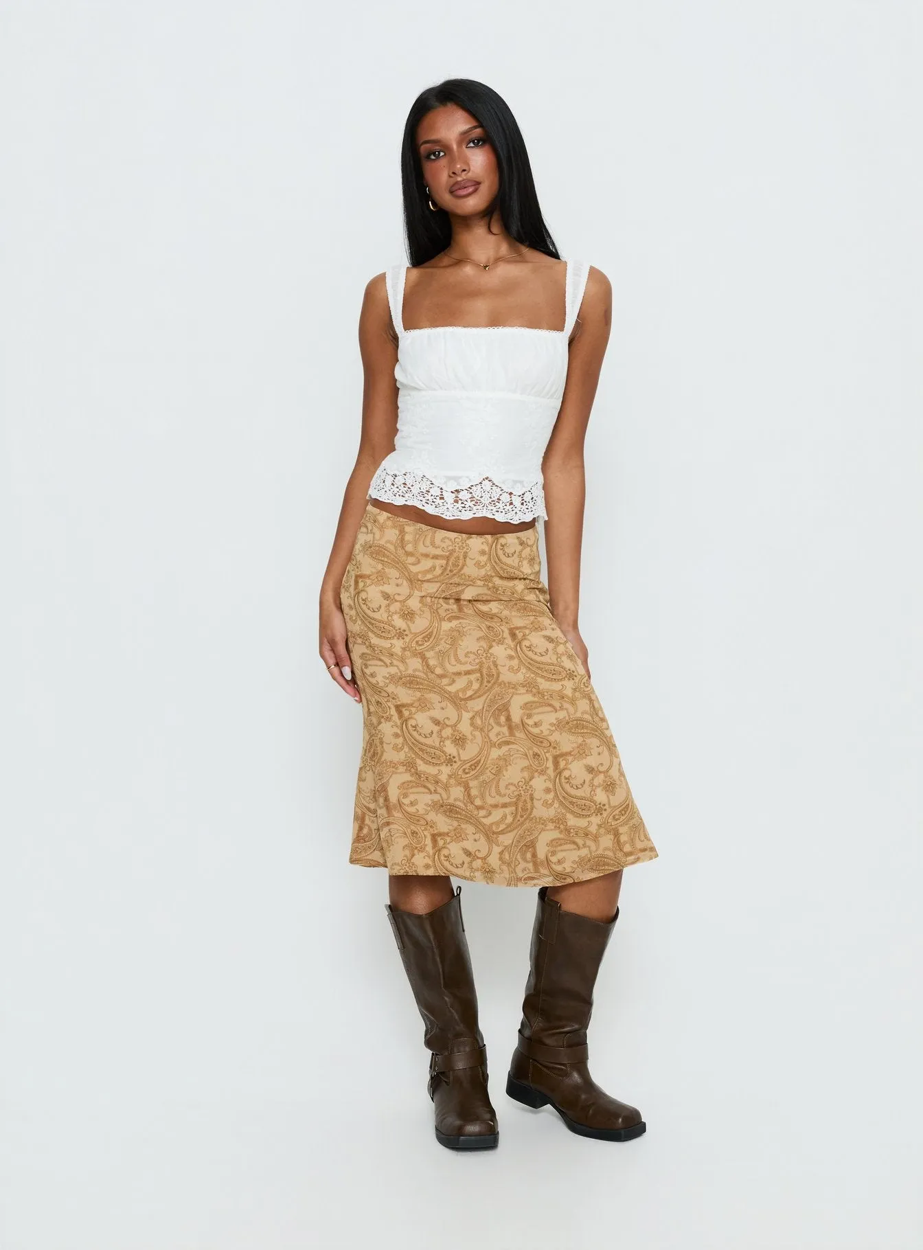 Moses Midi Skirt Paisley sold by Princess Polly product image thumbnail 2