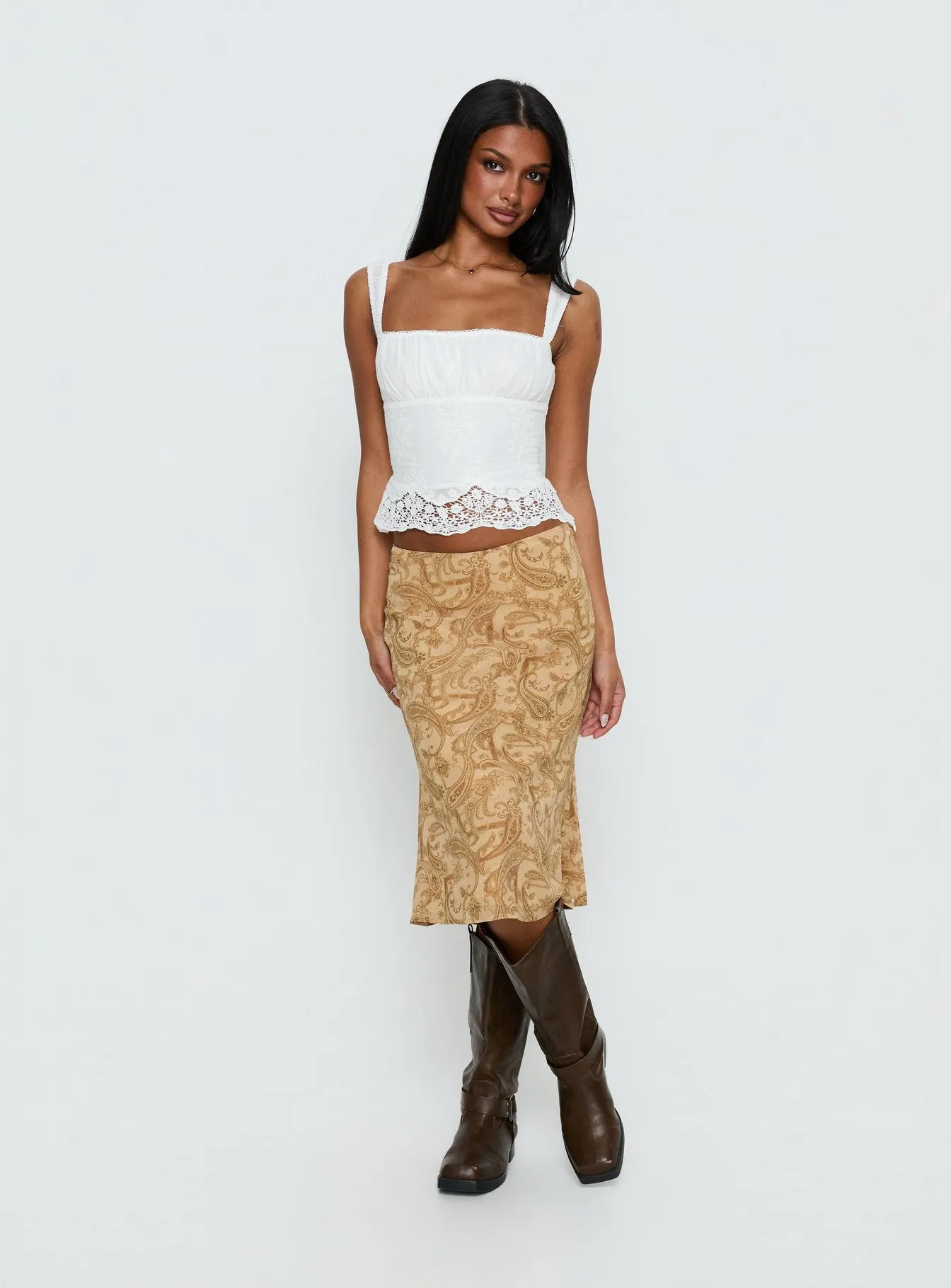 Moses Midi Skirt Paisley sold by Princess Polly product image thumbnail 3