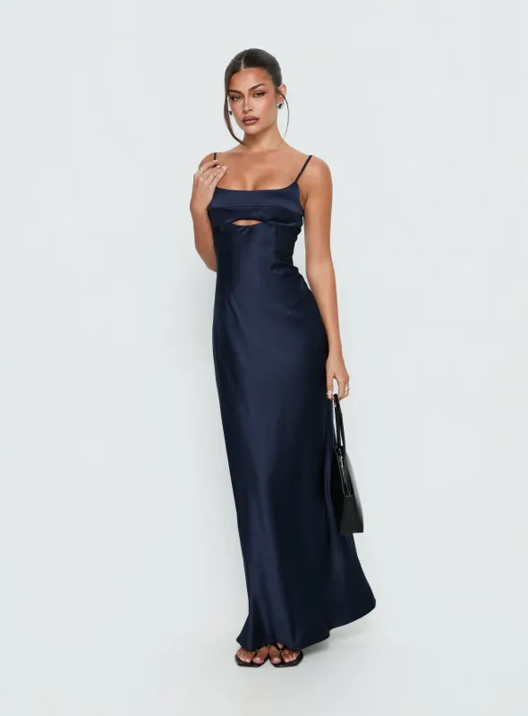 Powell Maxi Dress Navy made by Princess Polly