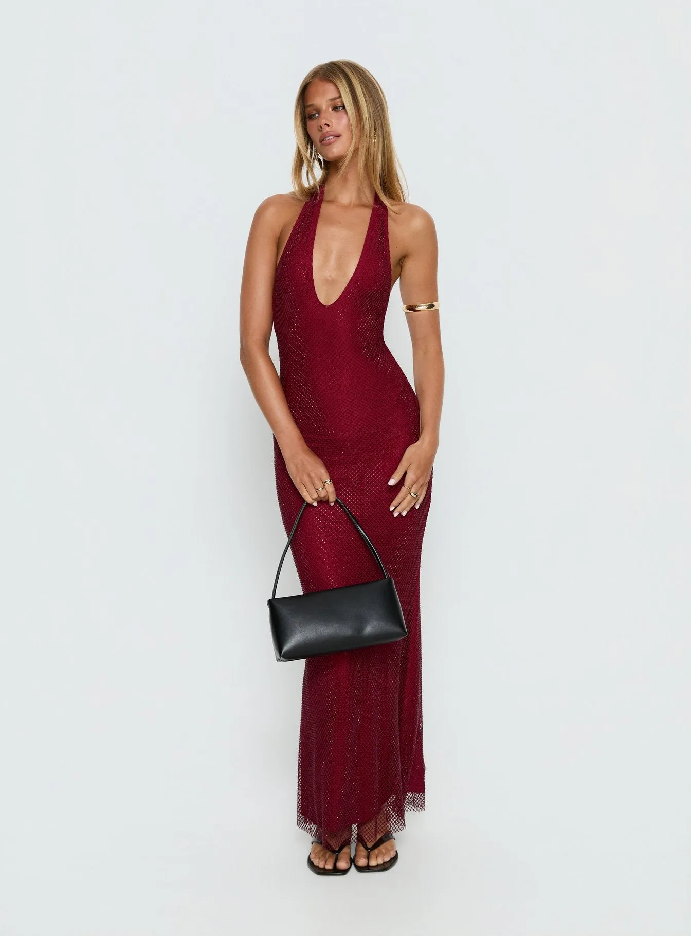 Earls Halter Maxi Dress Red sold by Princess Polly product image thumbnail 2