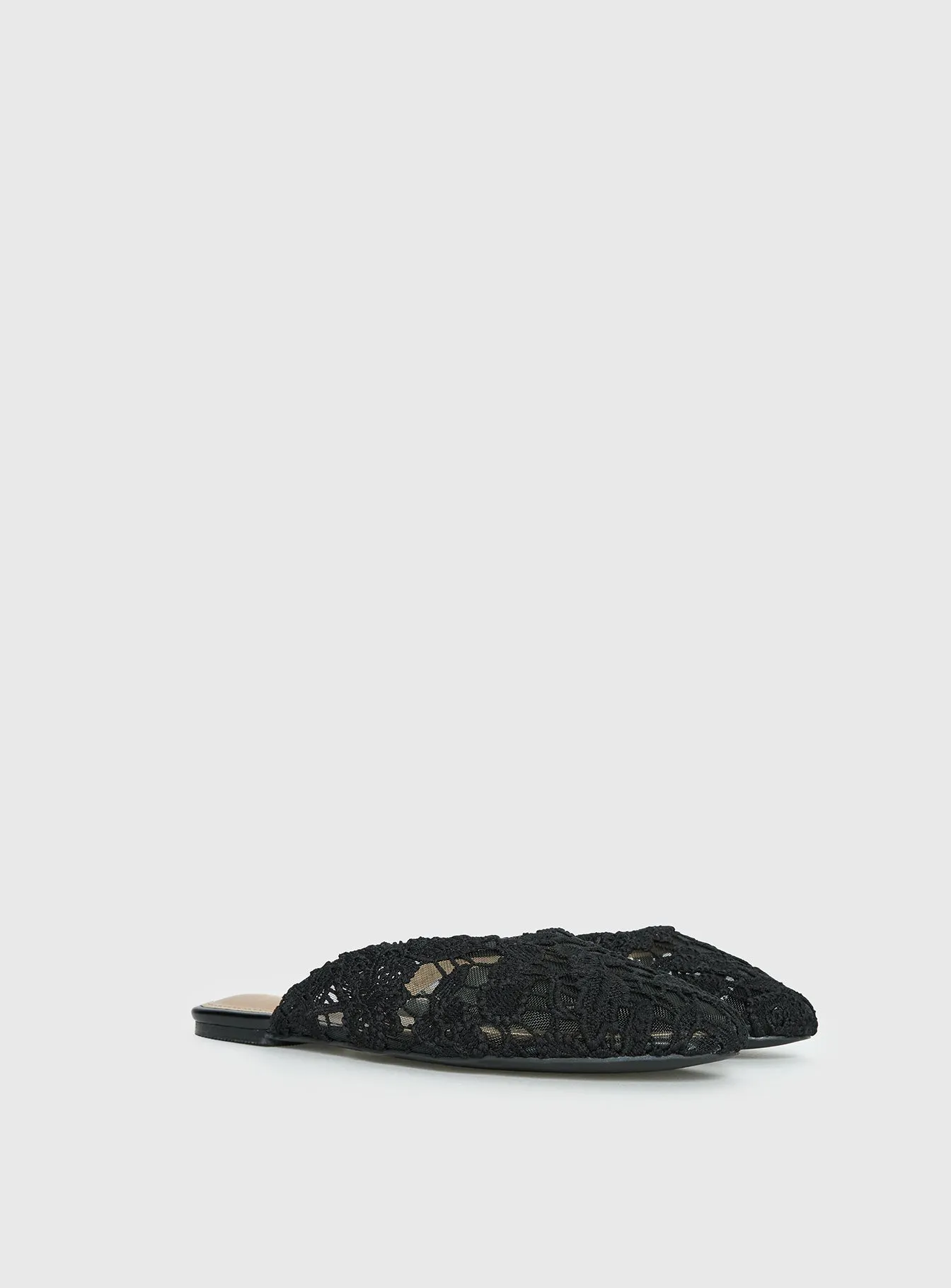 Gretta Lace Slip On Flats Black sold by Princess Polly product image thumbnail 2