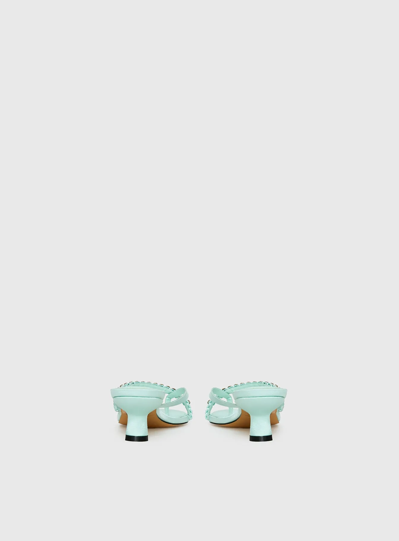 Little Italy Diamante Detail Thong Heels Aqua sold by Princess Polly product image thumbnail 4