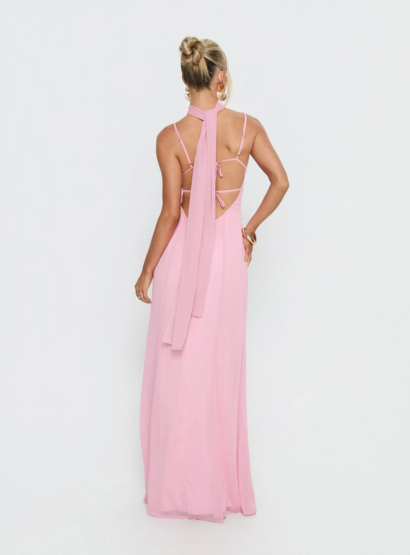 Jadira Scarf Maxi Dress Light Pink sold by Princess Polly product image thumbnail 5