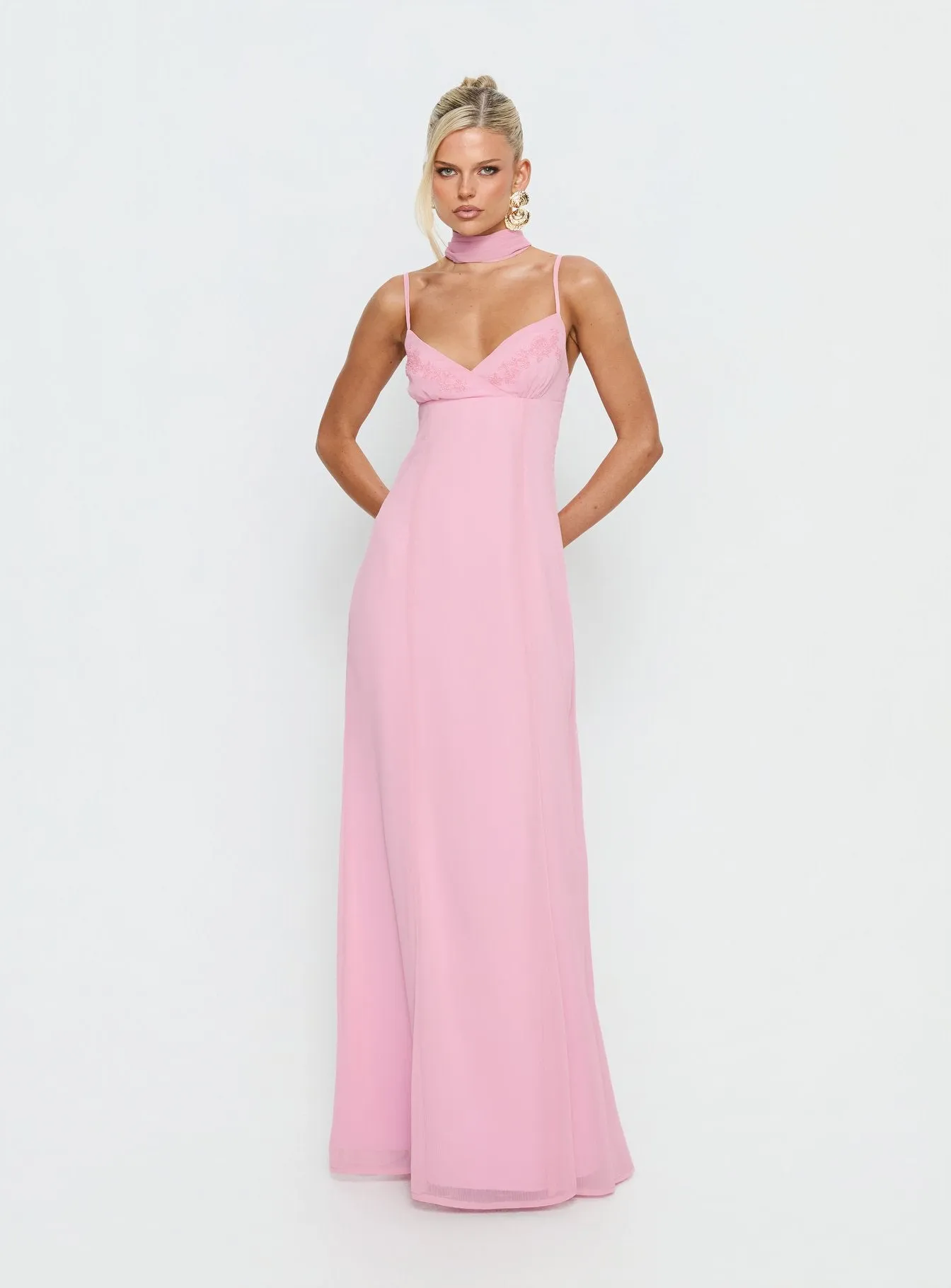 Jadira Scarf Maxi Dress Light Pink sold by Princess Polly product image thumbnail 2