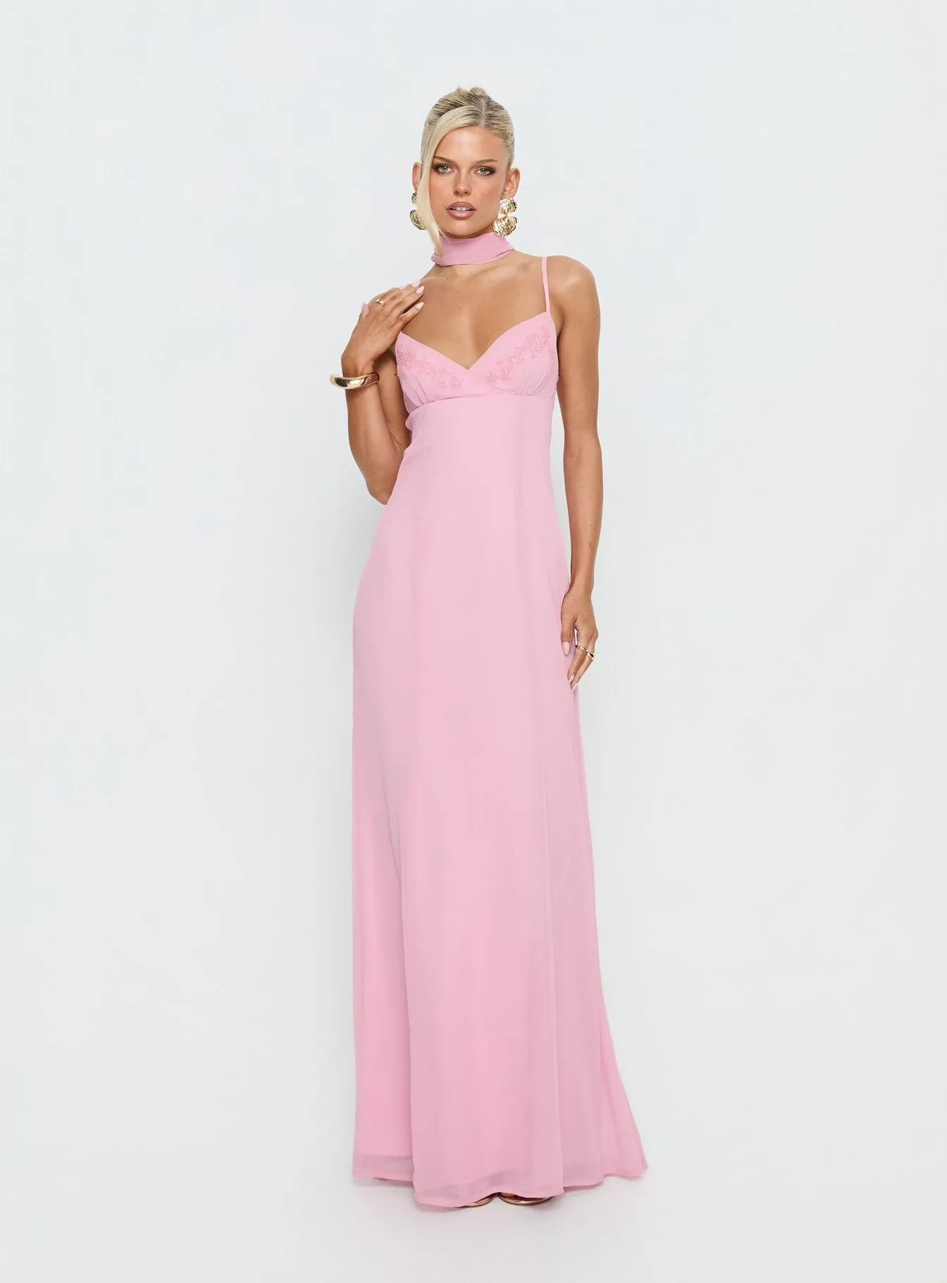 Jadira Scarf Maxi Dress Light Pink sold by Princess Polly product image thumbnail 3