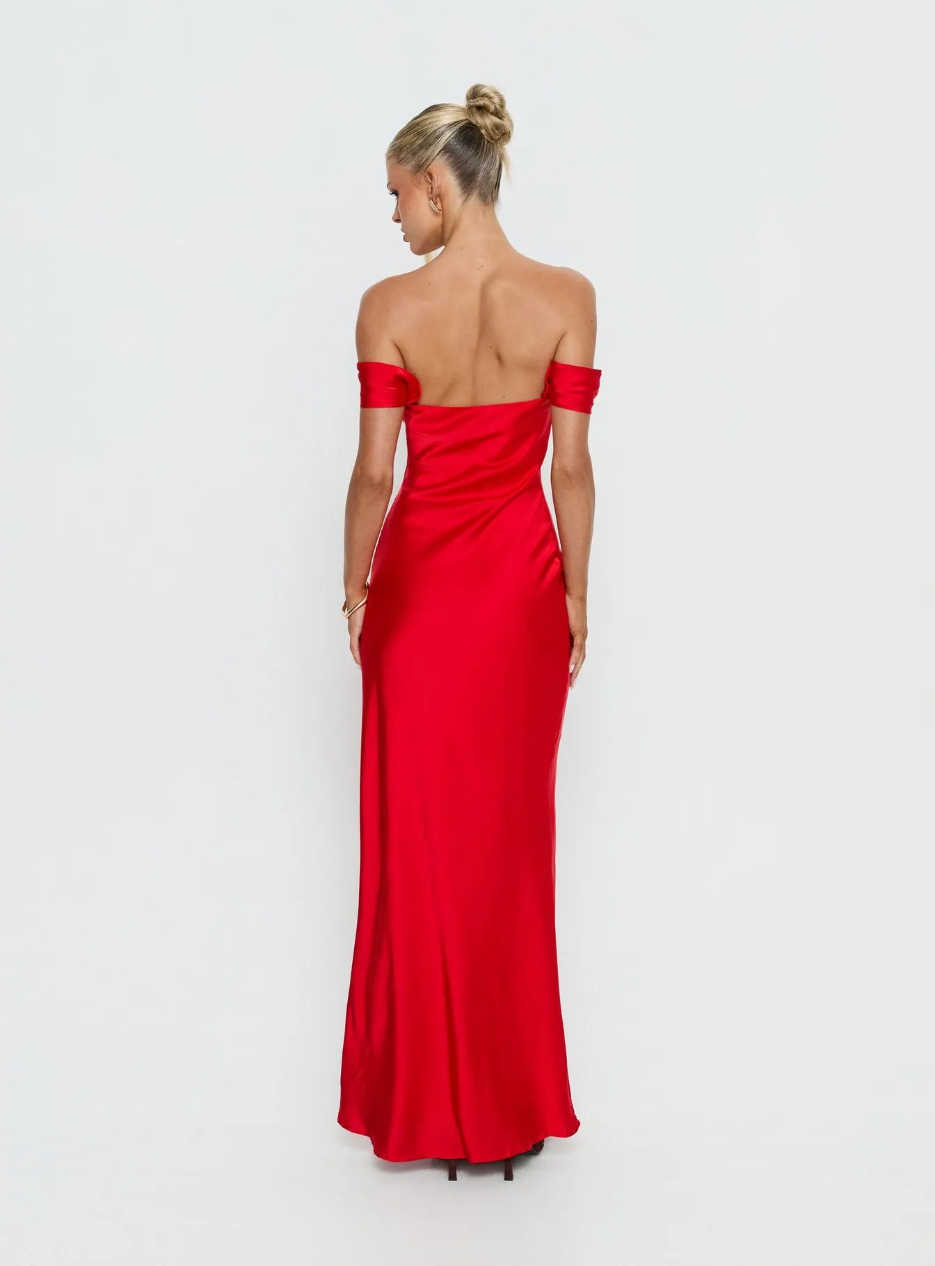 Azura Off The Shoulder Maxi Dress Red sold by Princess Polly product image thumbnail 5