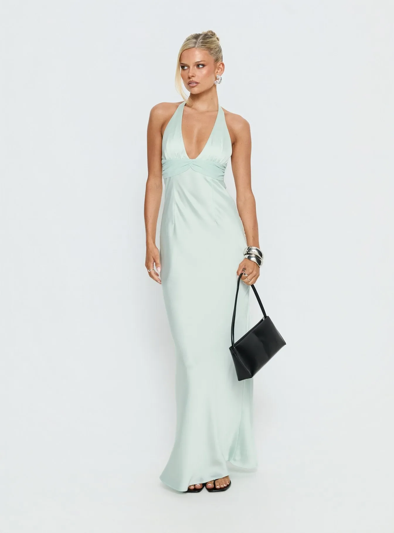Odyssa Halter Maxi Dress Mint Green sold by Princess Polly product image thumbnail 2