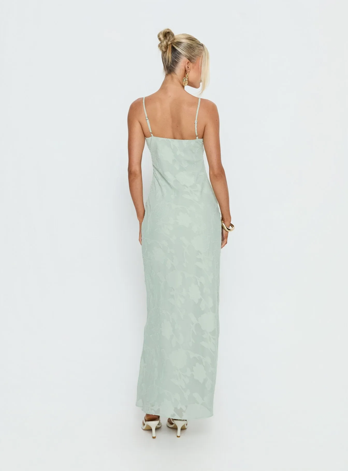 Avienna Maxi Dress Sage Burnout sold by Princess Polly product image thumbnail 5