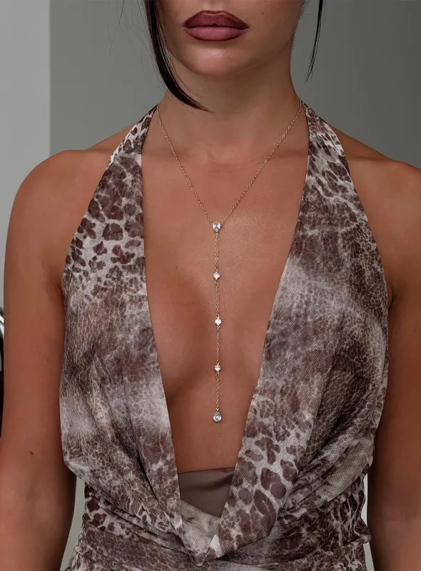 Morelia Diamante Y Necklace Gold made by Princess Polly