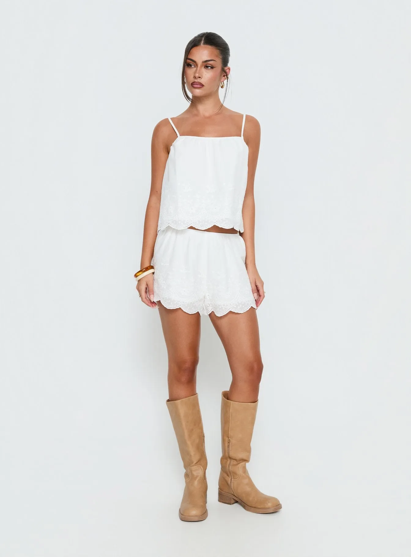 Madison Avenue Embroidered Detail Top White sold by Princess Polly product image thumbnail 3
