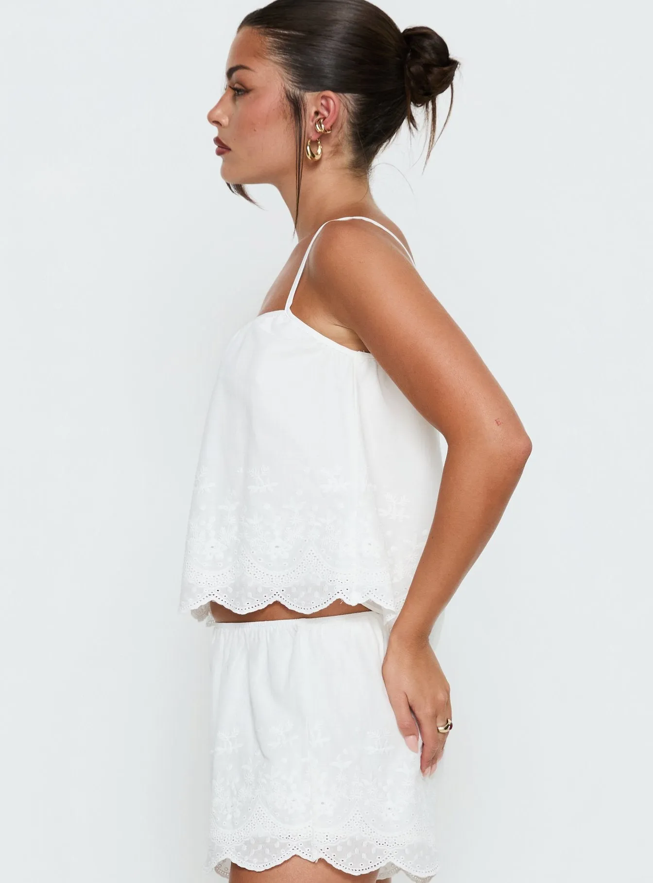 Madison Avenue Embroidered Detail Top White sold by Princess Polly product image thumbnail 4