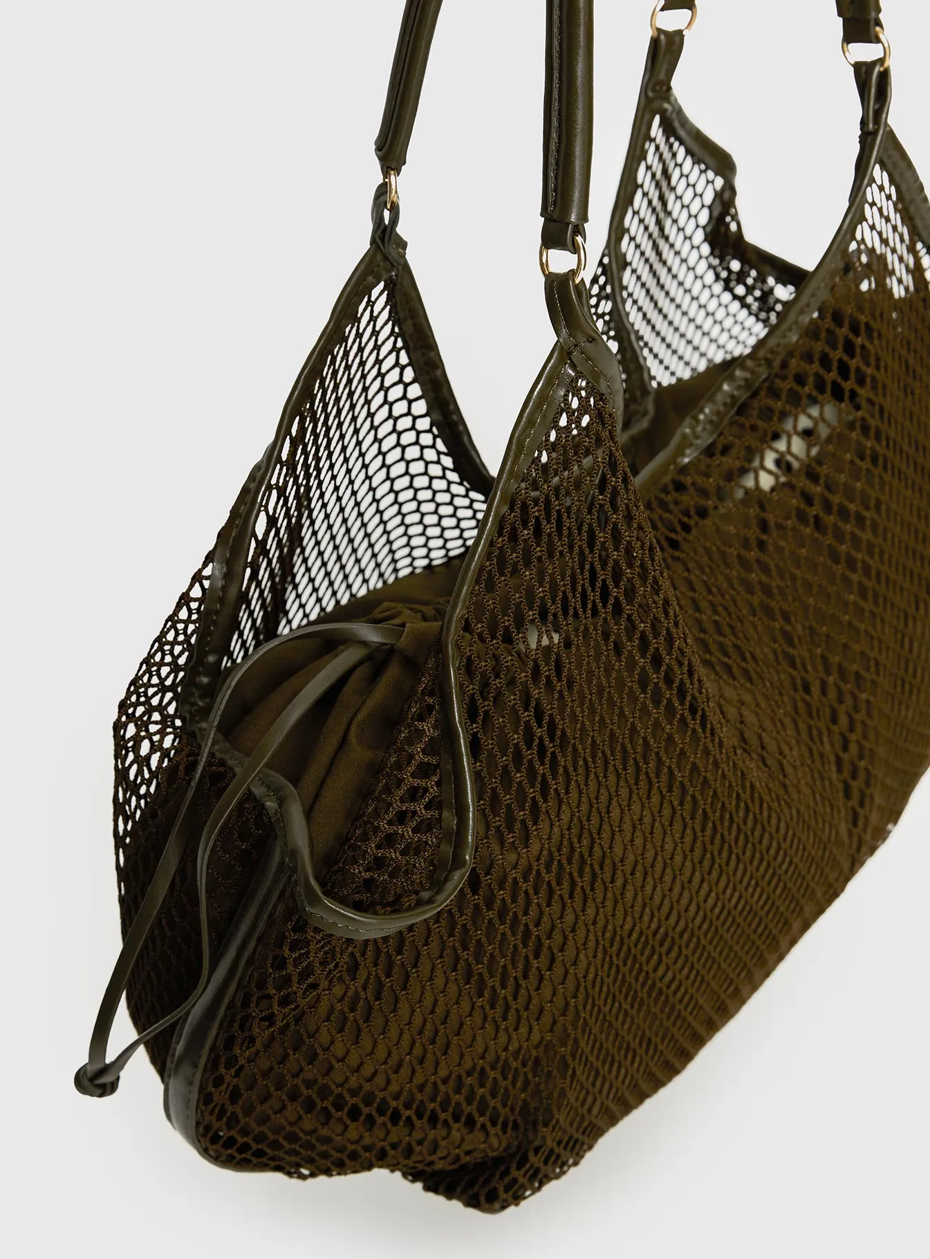 Isolda Mesh Tote Bag Khaki sold by Princess Polly product image thumbnail 5