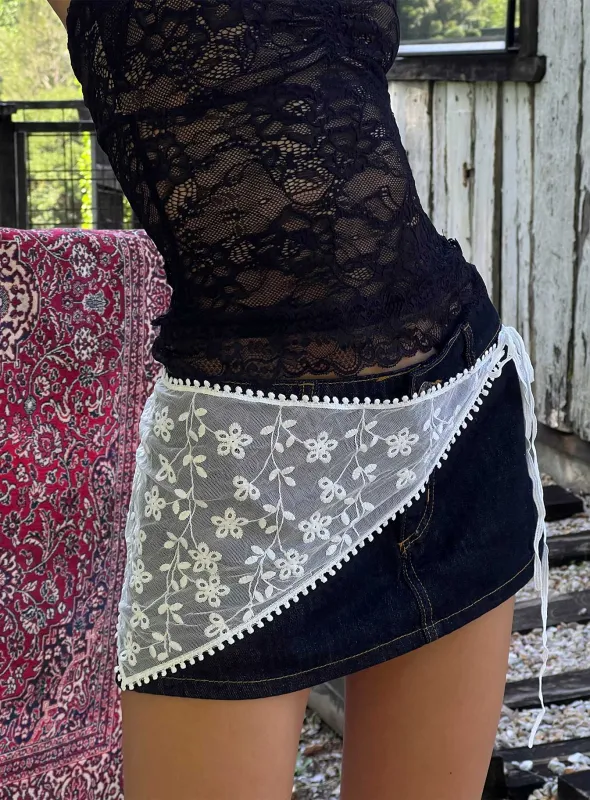 Ex Factor Sheer Head Scarf White made by Princess Polly