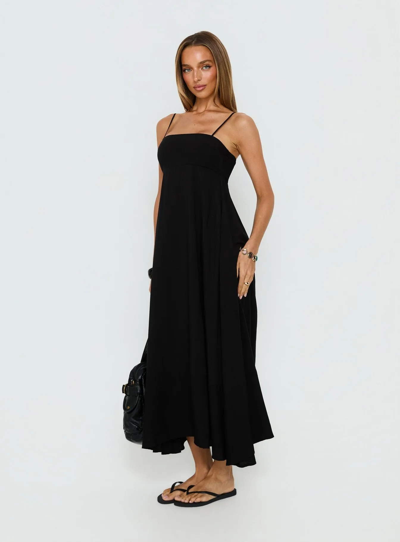 Triniti Square Neck Maxi Dress Black sold by Princess Polly product image thumbnail 3