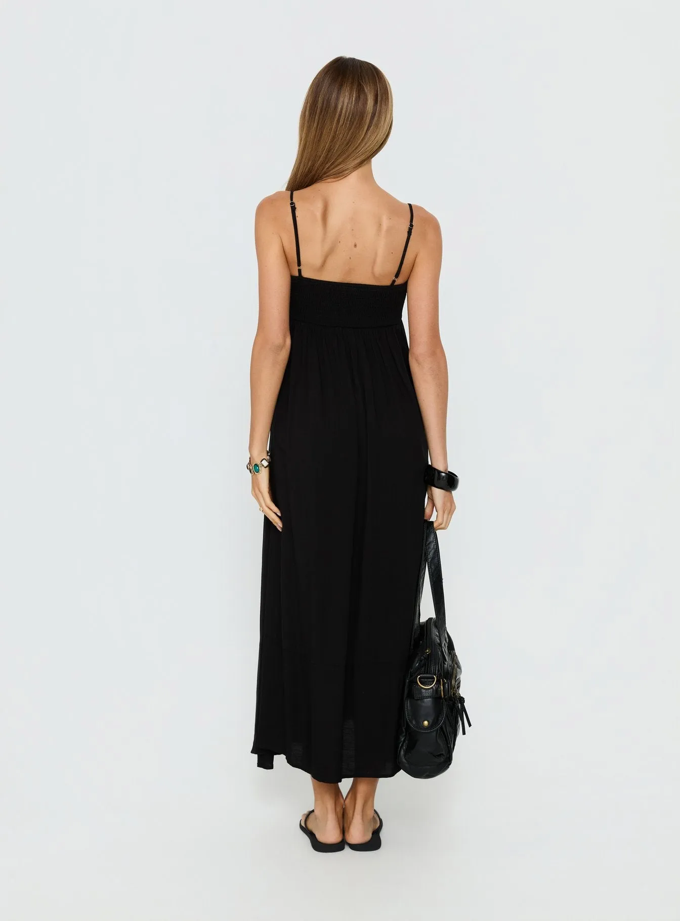 Triniti Square Neck Maxi Dress Black sold by Princess Polly product image thumbnail 4