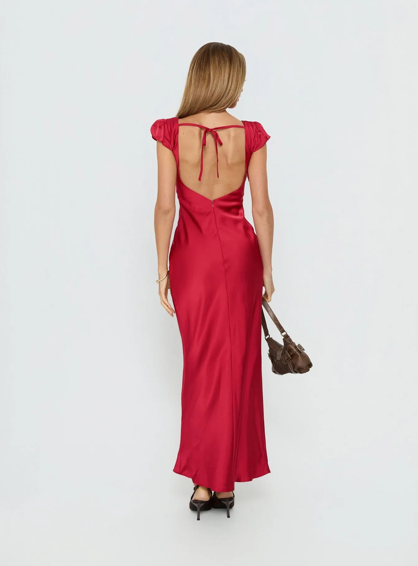 Forest Hill Backless Maxi Dress Red sold by Princess Polly product image thumbnail 4