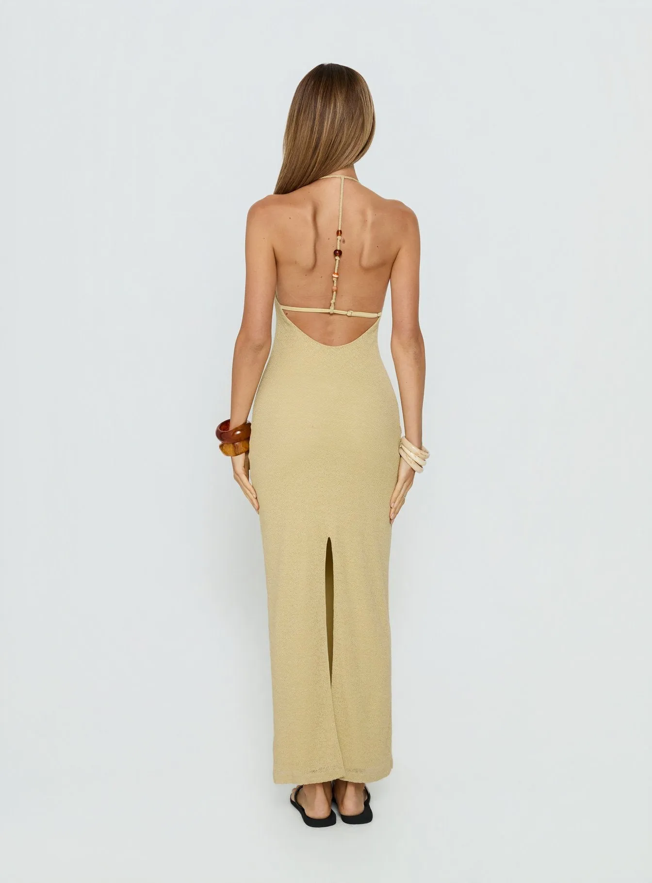 Be The One Beaded Low Back Maxi Dress Sage Green sold by Princess Polly product image thumbnail 5