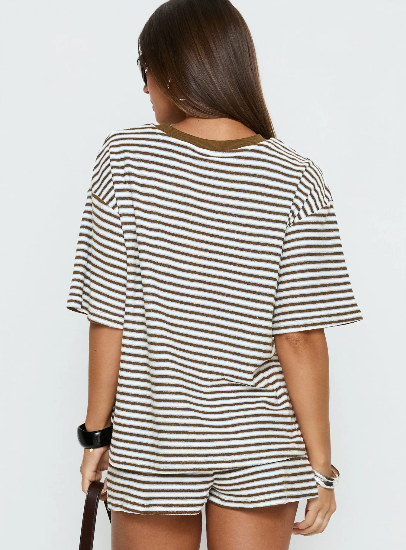 Selvina Terry Towelling Oversized Tee Multi Stripe sold by Princess Polly product image thumbnail 5