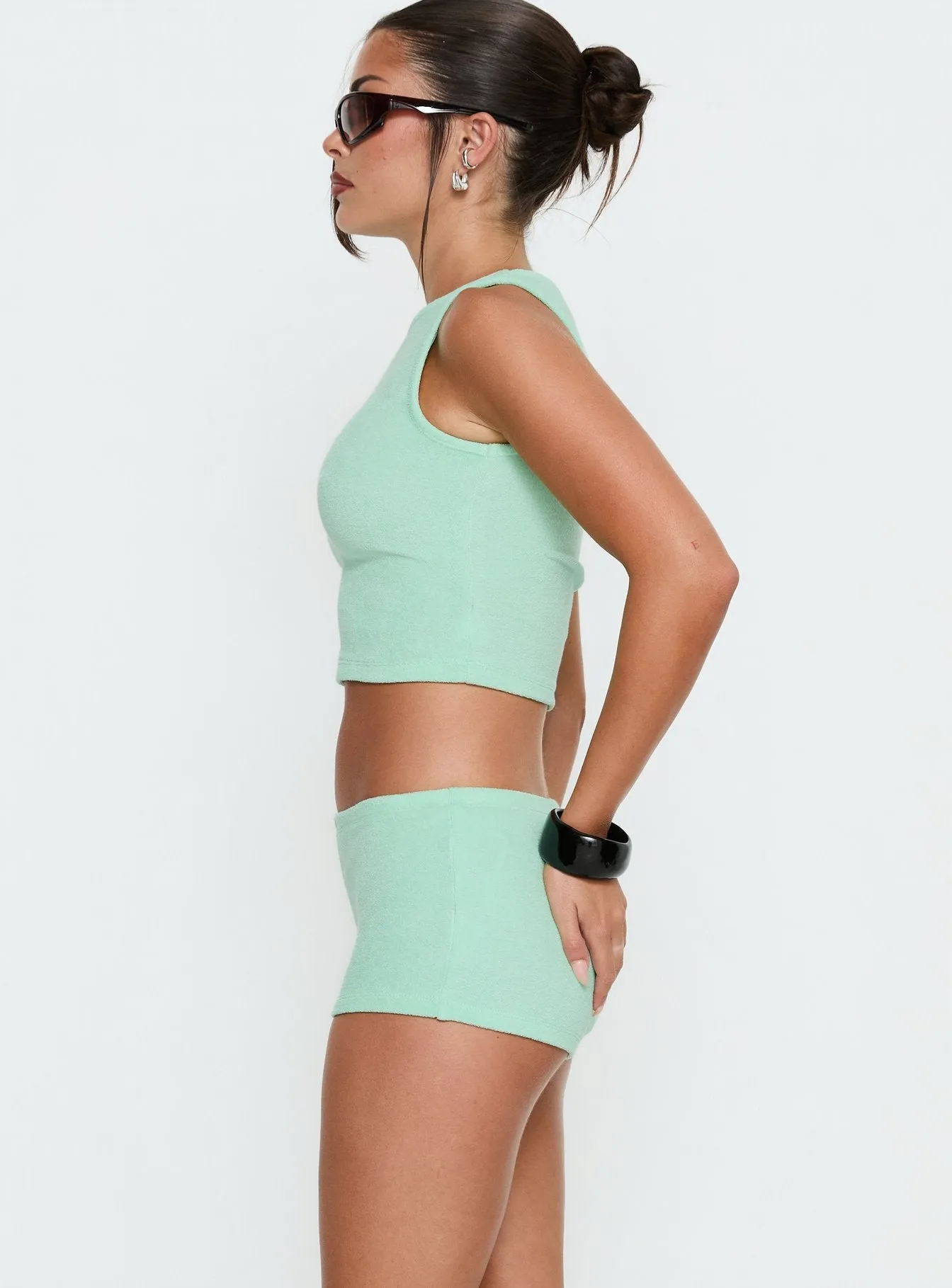 Henree Terry Set Mint Green sold by Princess Polly product image thumbnail 4