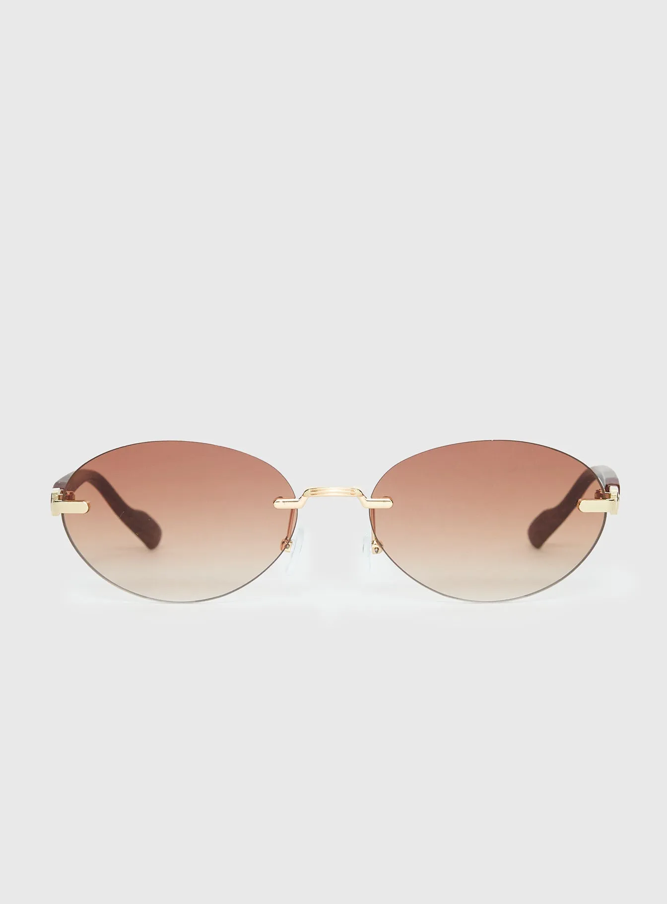 Katja Sunglasses Brown / Gold sold by Princess Polly product image thumbnail 2