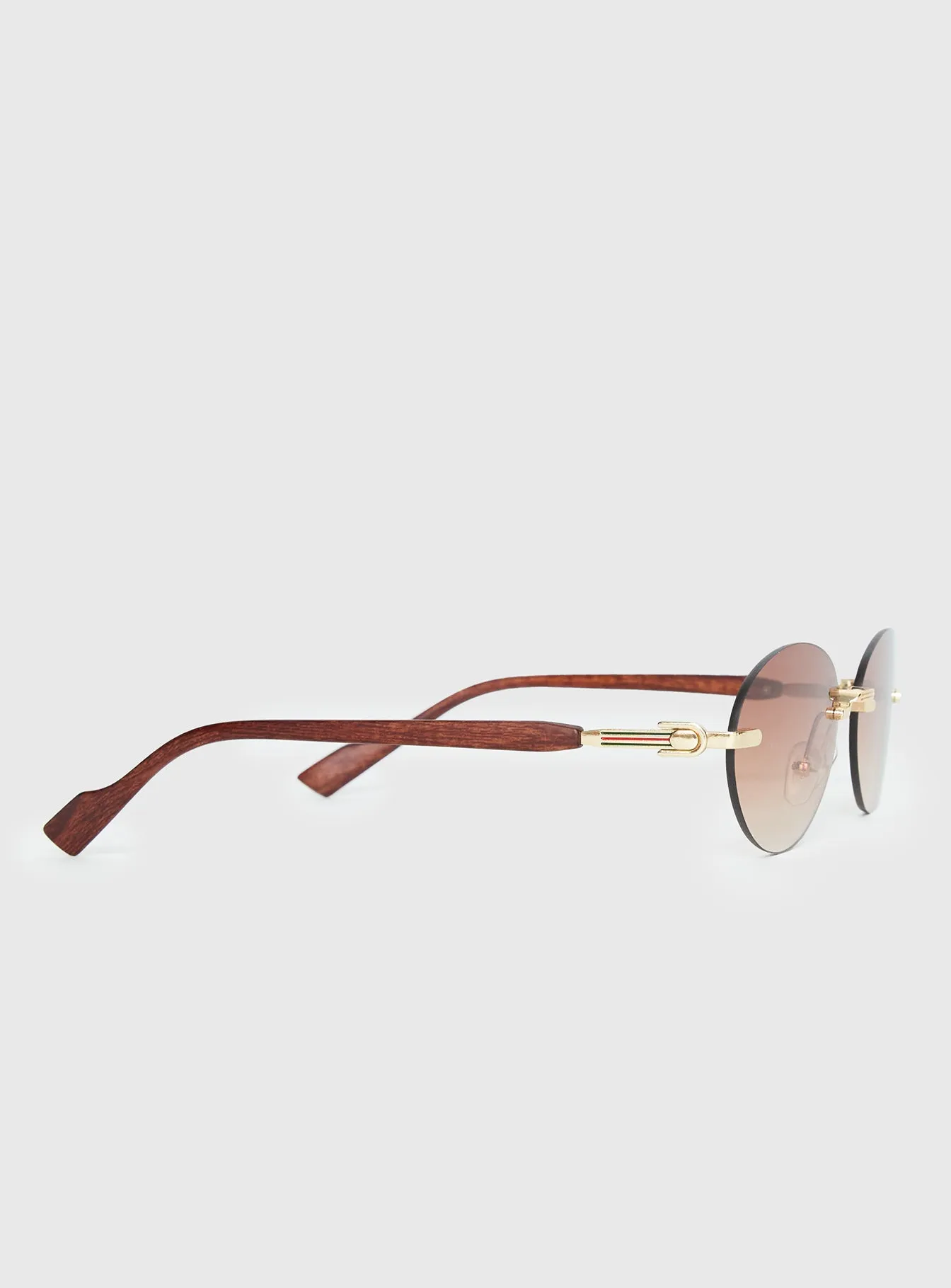 Katja Sunglasses Brown / Gold sold by Princess Polly product image thumbnail 3