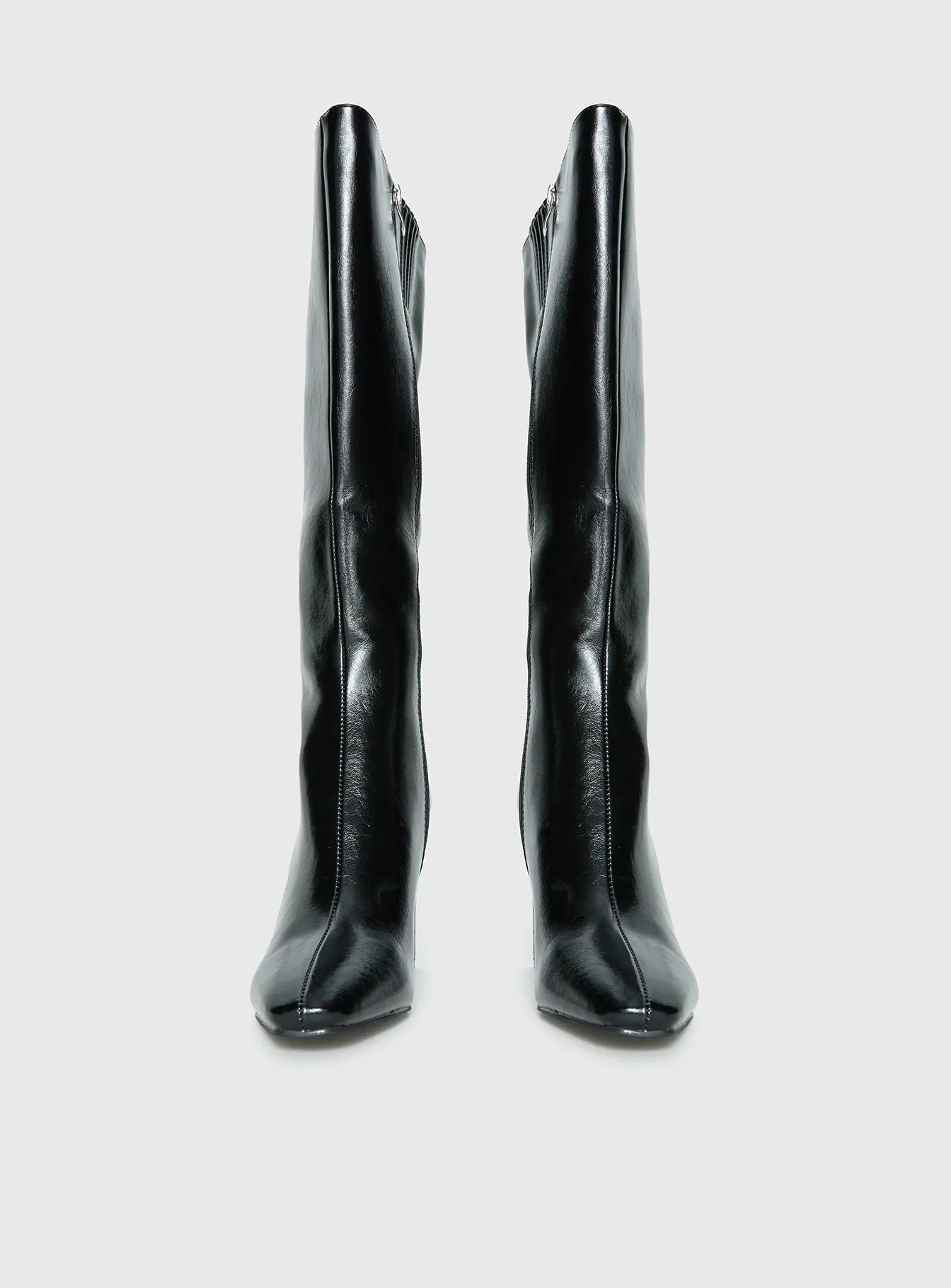 Sawyer Knee High Boots Black Crinkle sold by Princess Polly product image thumbnail 3