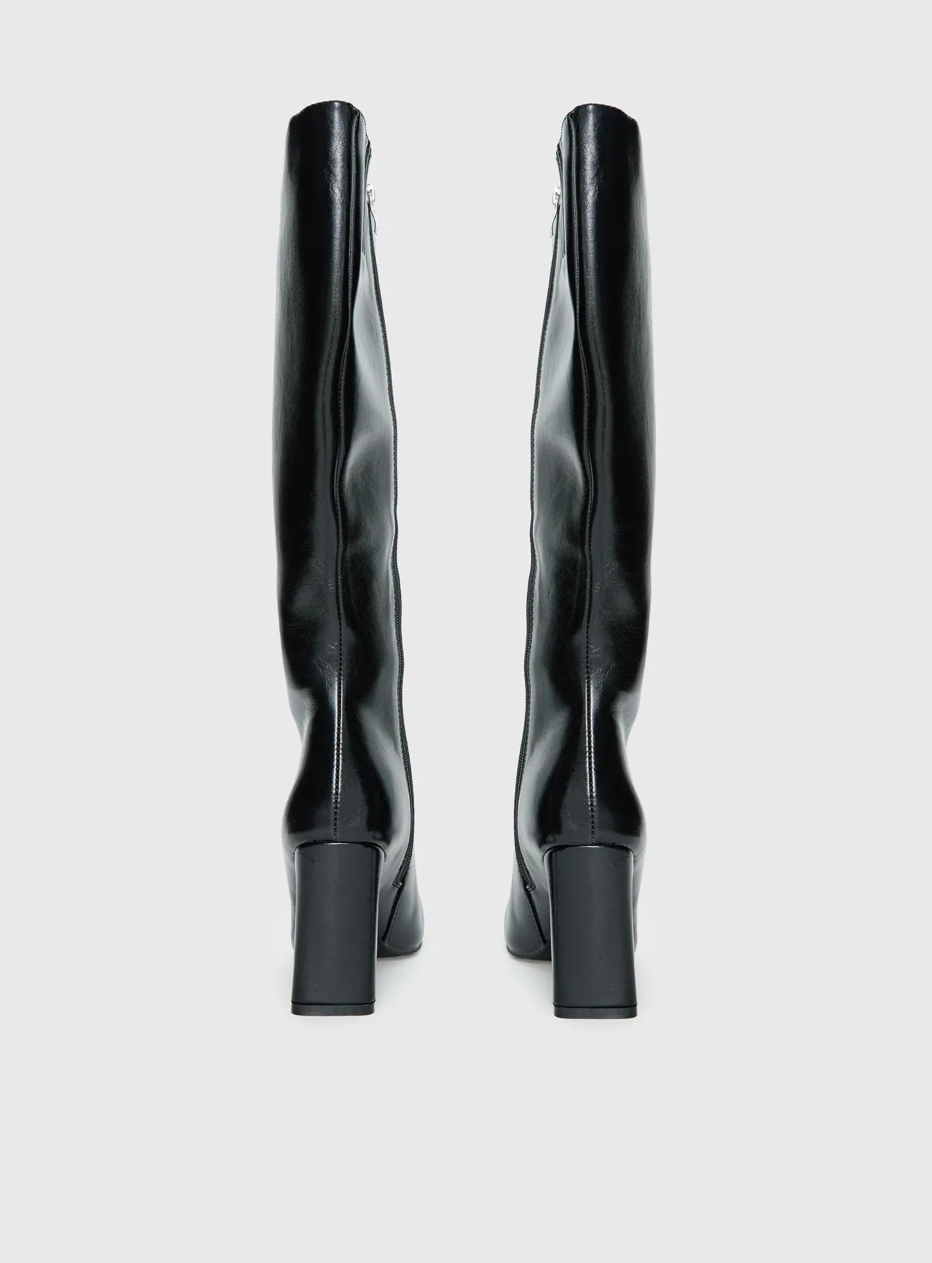 Sawyer Knee High Boots Black Crinkle sold by Princess Polly product image thumbnail 4