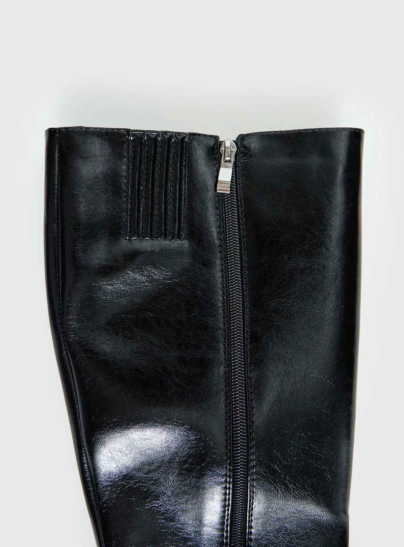 Sawyer Knee High Boots Black Crinkle sold by Princess Polly product image thumbnail 5