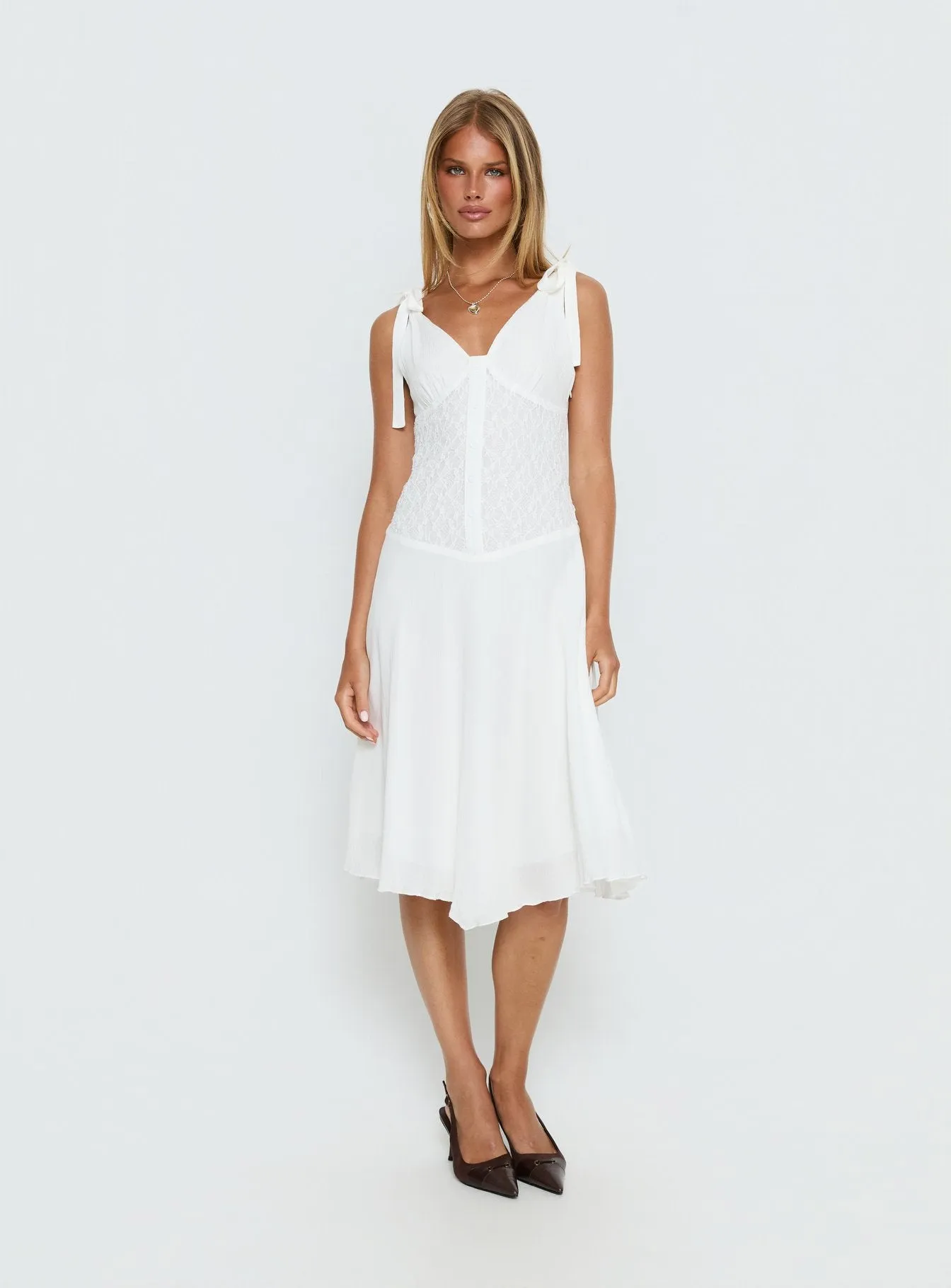 Danira Midi Dress White sold by Princess Polly product image thumbnail 3