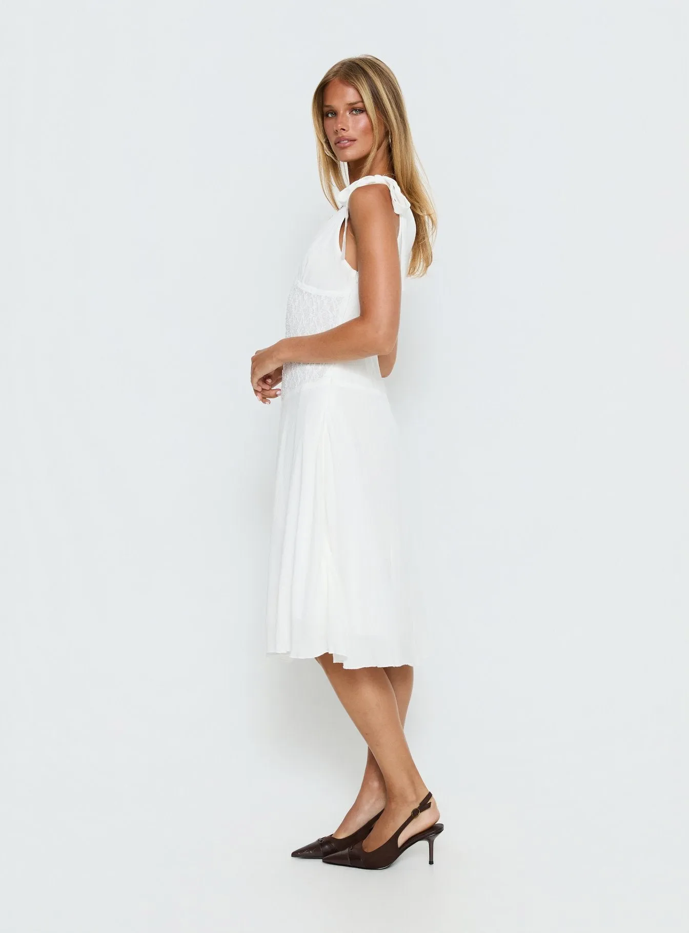 Danira Midi Dress White sold by Princess Polly product image thumbnail 4