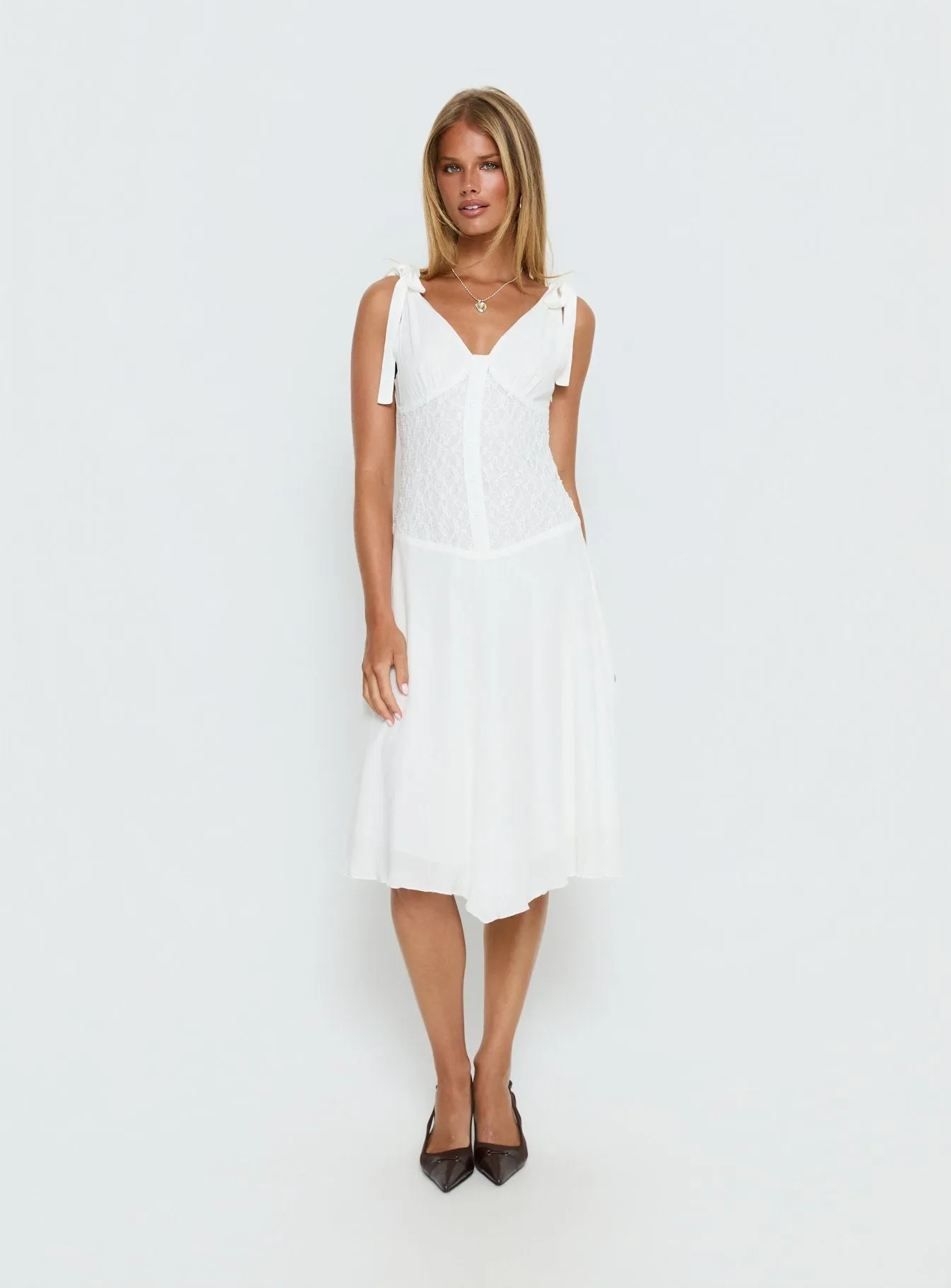 Danira Midi Dress White sold by Princess Polly product image thumbnail 2