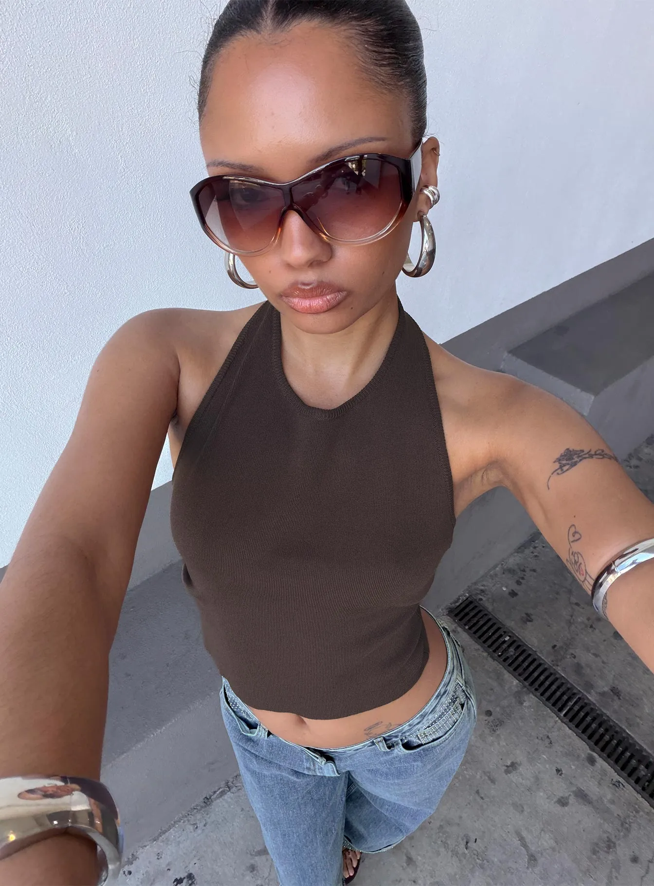 Britley Halter Top Chocolate sold by Princess Polly product image thumbnail 2