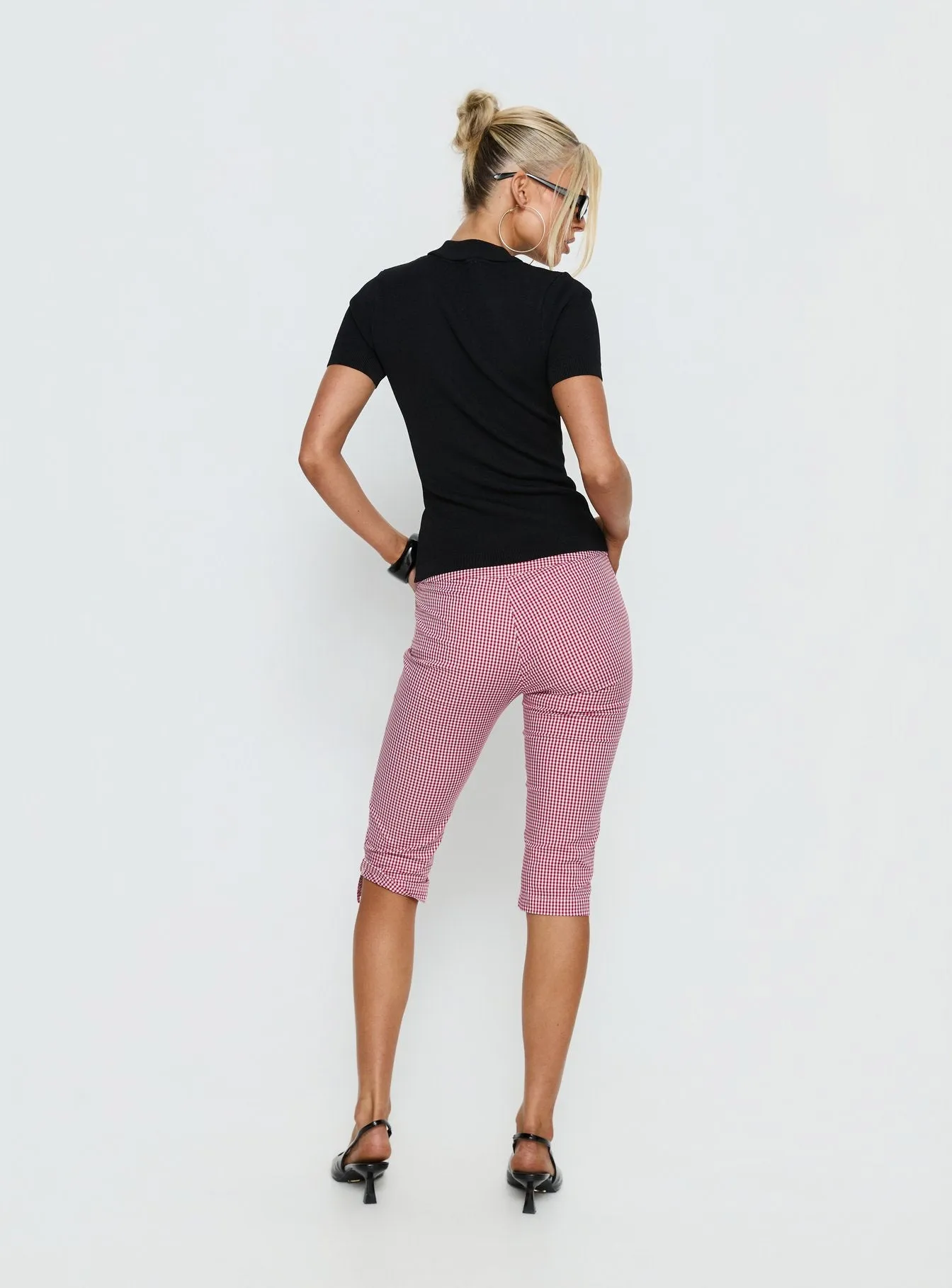 Rossie Capri Pants Red Gingham sold by Princess Polly product image thumbnail 4