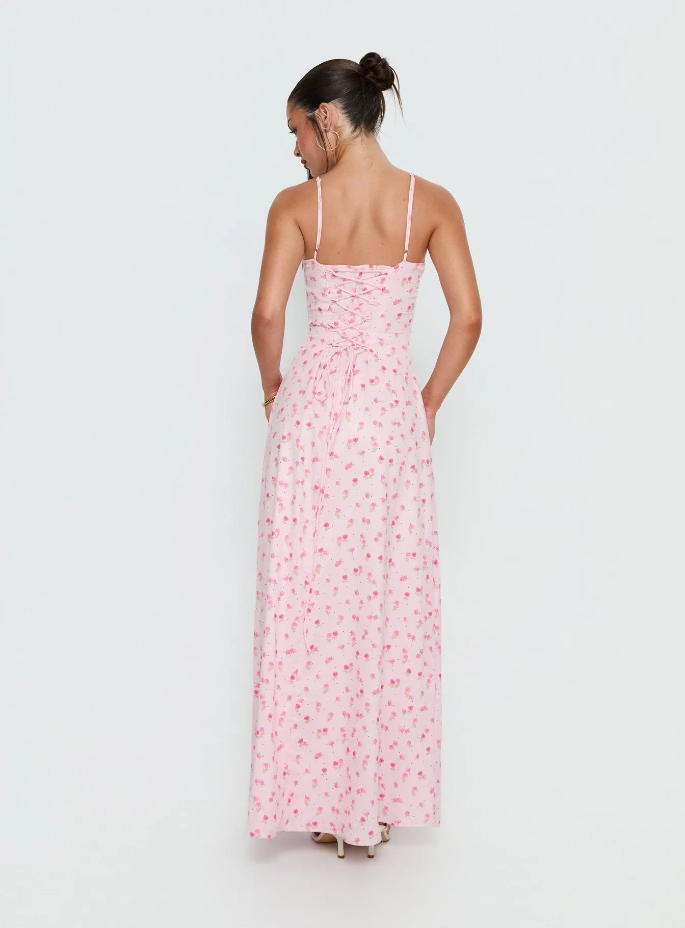 Members Only Maxi Dress Soft Pink Floral sold by Princess Polly product image thumbnail 4