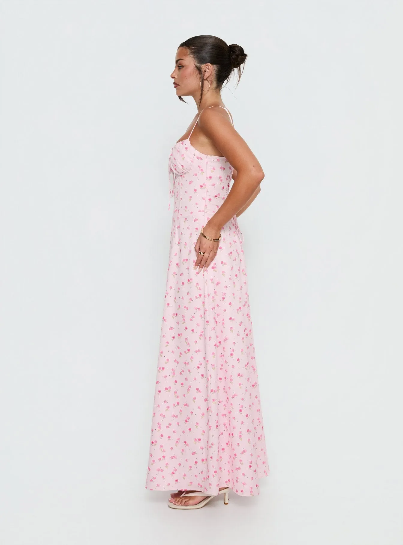 Members Only Maxi Dress Soft Pink Floral sold by Princess Polly product image thumbnail 3