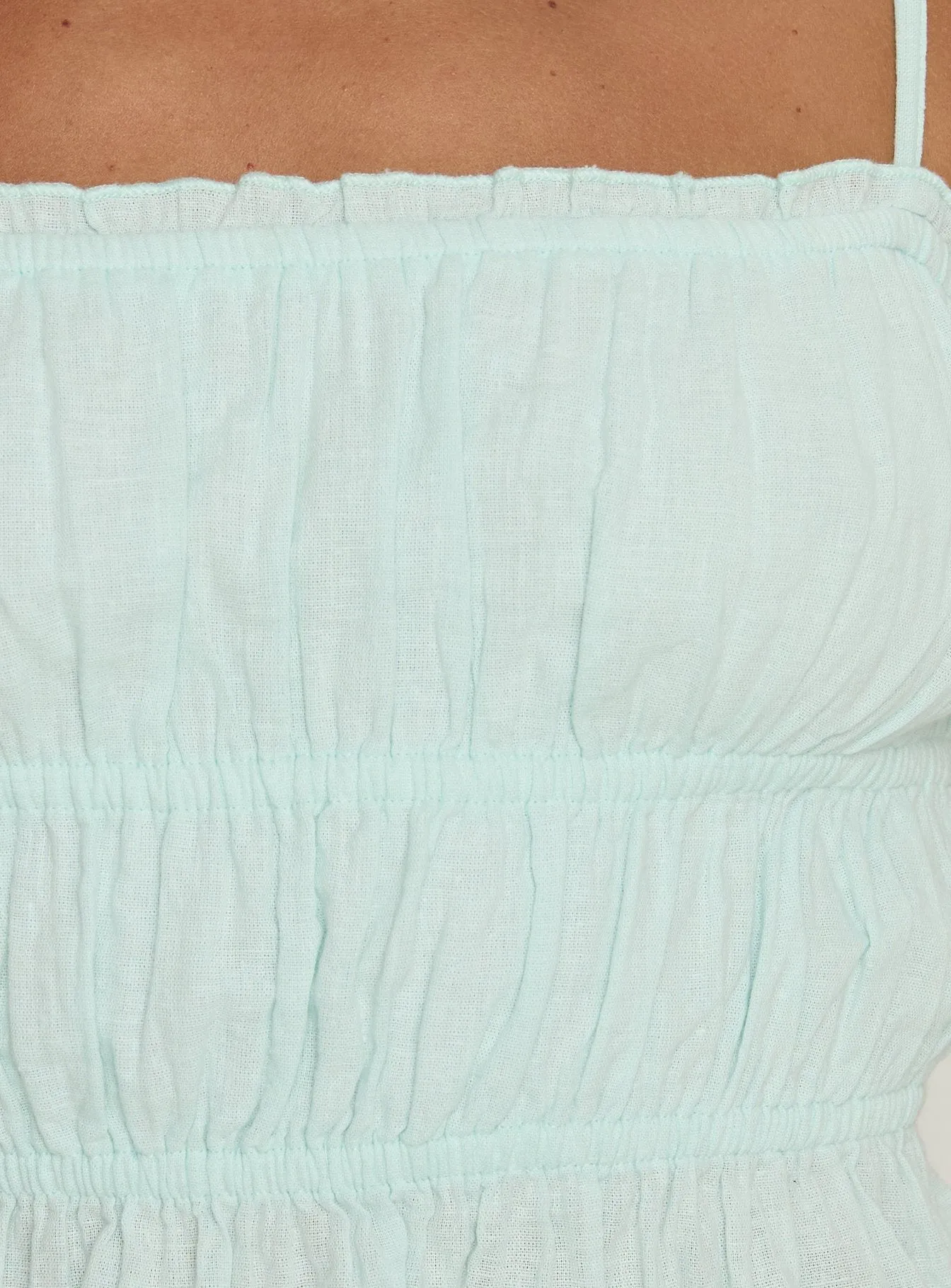 Rosecliff Ruched Longline Top Mint sold by Princess Polly product image thumbnail 5