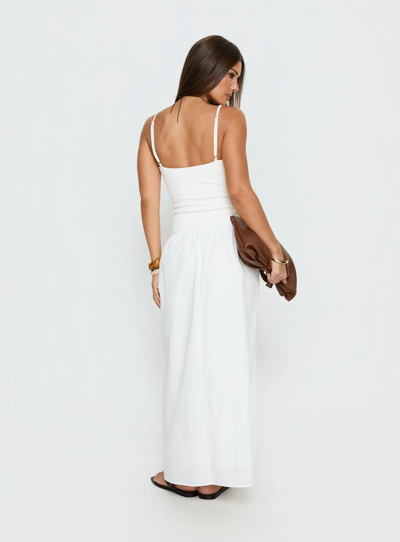 Erroll Drop Waist Knit Maxi Dress White sold by Princess Polly product image thumbnail 5