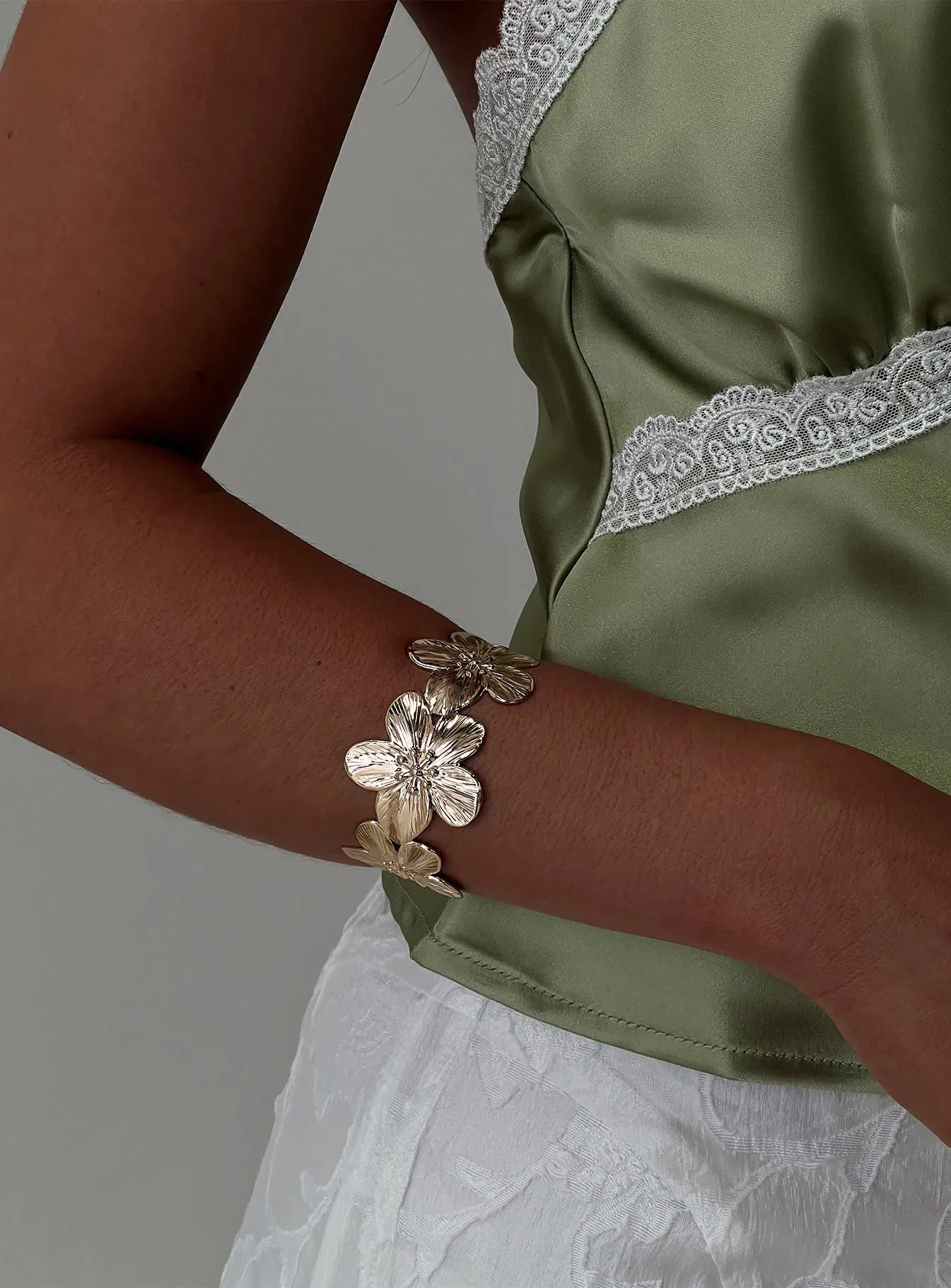 See You Soon Cuff Gold sold by Princess Polly