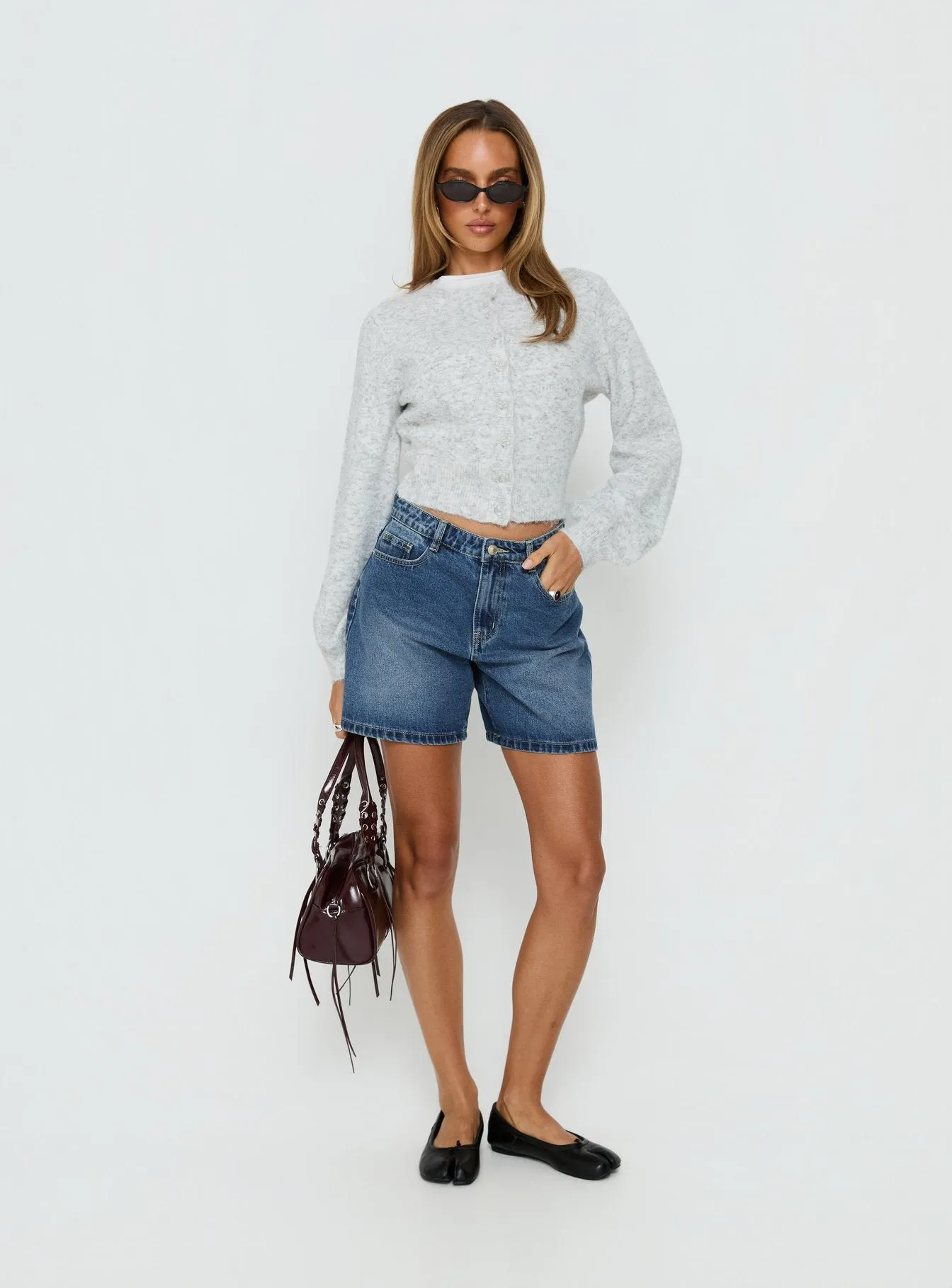 Dawsen Button Down Cardigan Grey sold by Princess Polly product image thumbnail 3