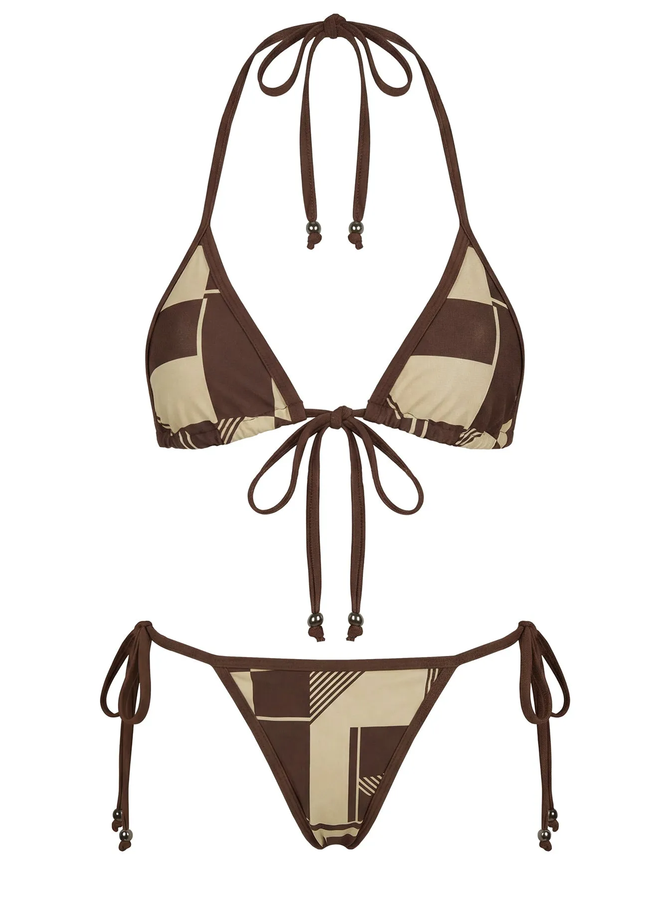 Beasley Tie Side Bikini Bottoms Yellow Geo sold by Princess Polly product image thumbnail 5