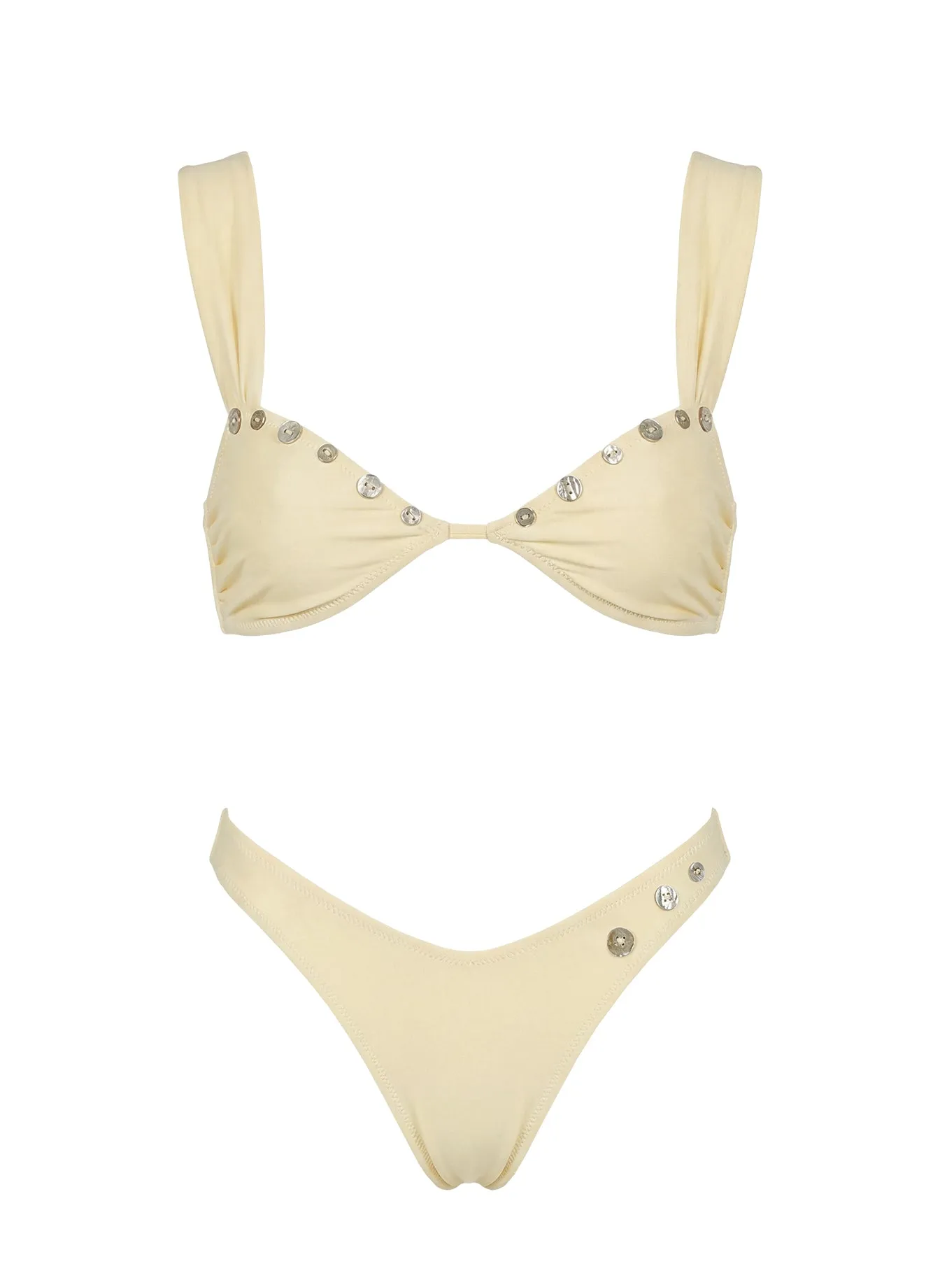 Endless Weekend Shell Detail Bikini Bottoms Cream sold by Princess Polly product image thumbnail 5