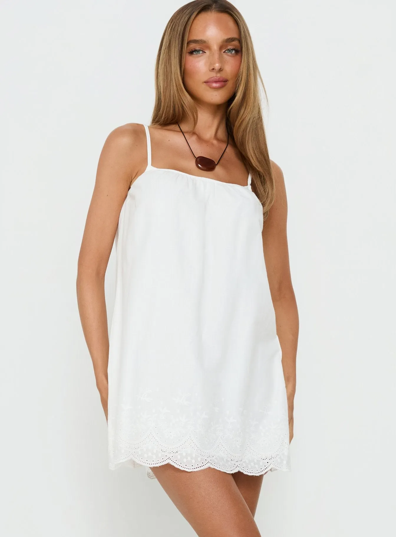 Louanna Embroidered Mini Dress White sold by Princess Polly product image thumbnail 2