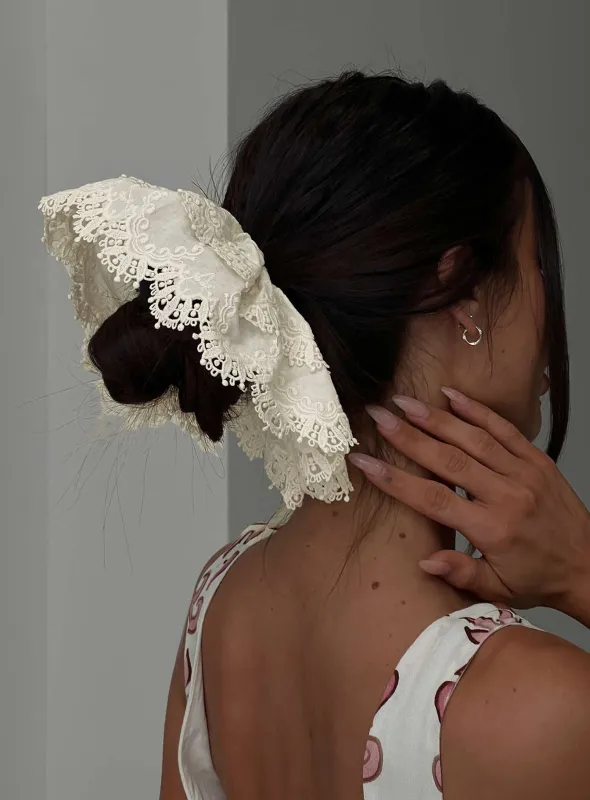 Finlea Scrunchie Cream made by Princess Polly