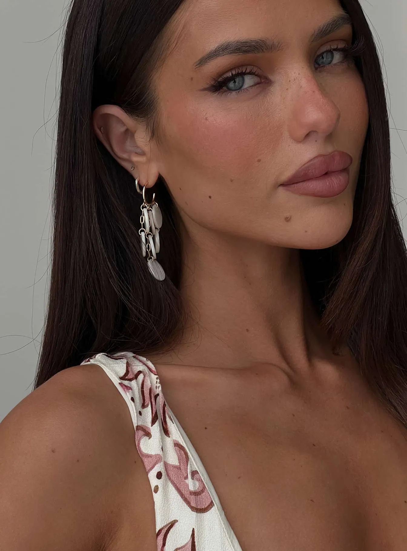 Elizabette Shell Earrings White sold by Princess Polly